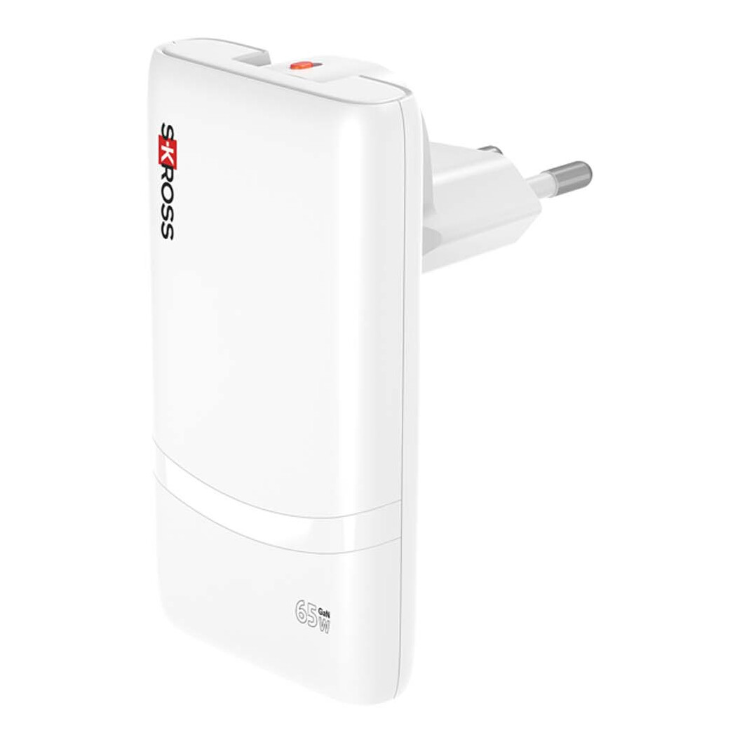 SKROSS® Klip Slim 65W Mehrfach-Ladegerät weiss