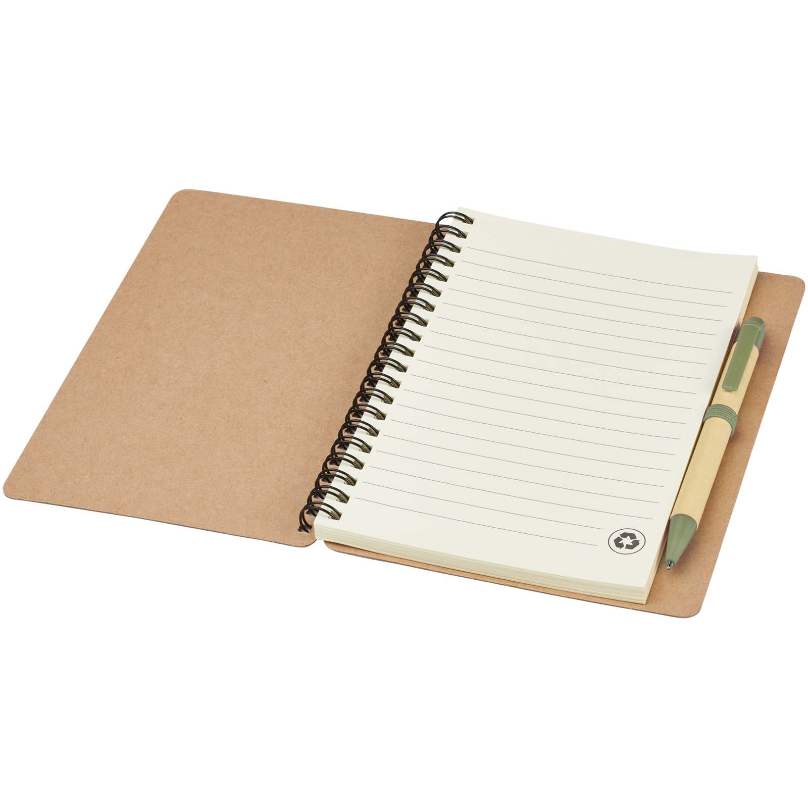 Priestly A6 Recycling Notizbuch mit Stift heather grün, natur