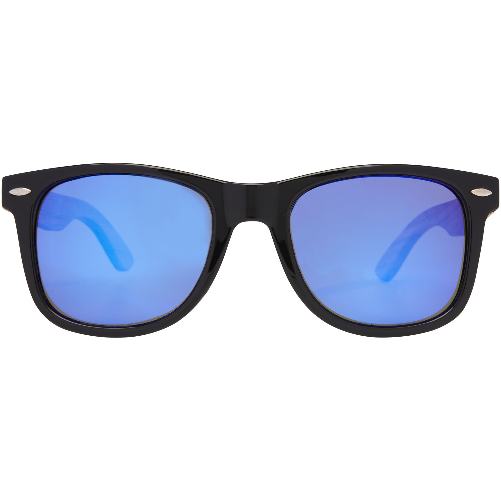 Hiru verspiegelte polarisierte Sonnenbrille aus rPET/Holz in Präsentbox holz