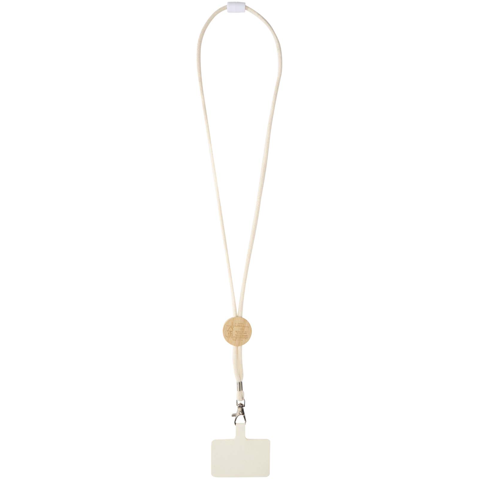 Adhab Smartphone Lanyard mit Bambusdetails weiss