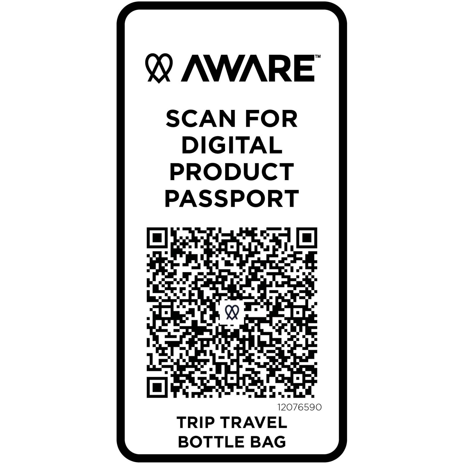 Trip Aware™ Recycelte Reisetasche für Flaschen 2 L schwarz