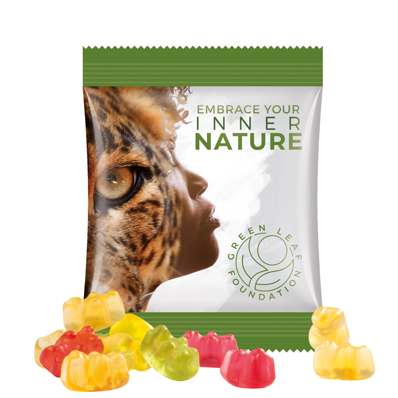 Minitüte 10 g, weiße Folie, Trolli Premium Bärchen