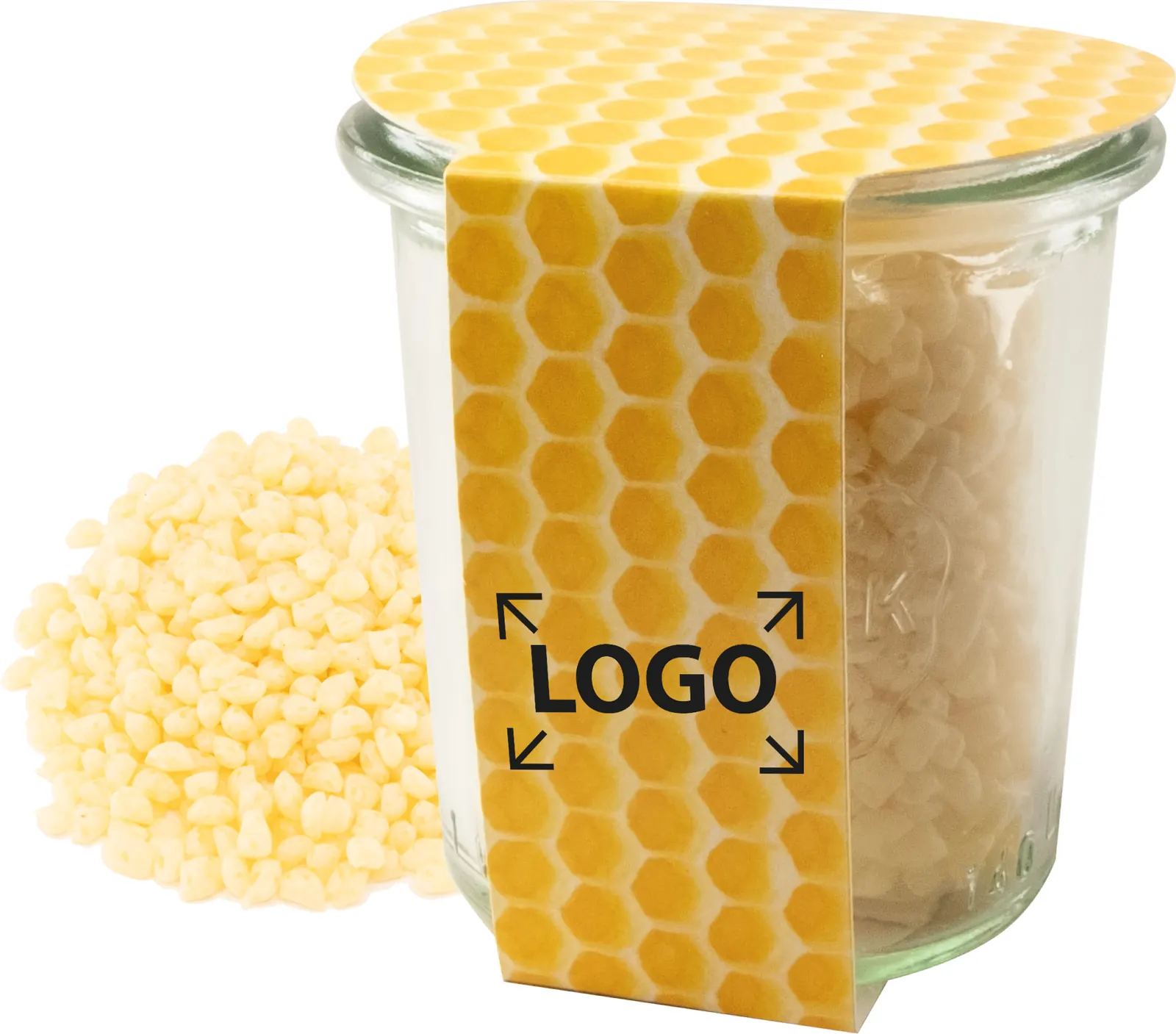 Gläschen Bienenwachslicht