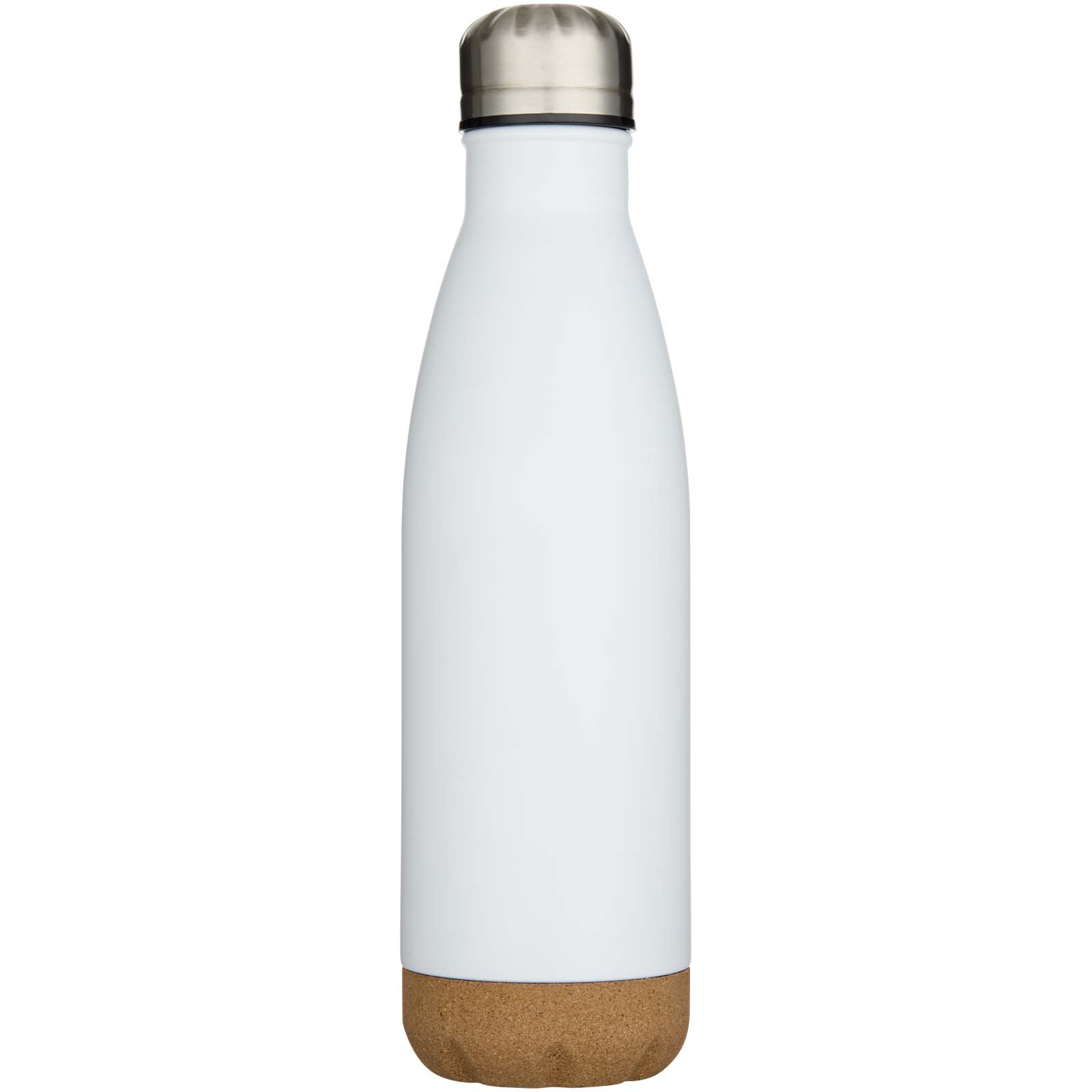 Cove 500 ml doppelwandige, vakuumisolierte Trinkflasche aus Edelstahl mit Korkdetails weiss