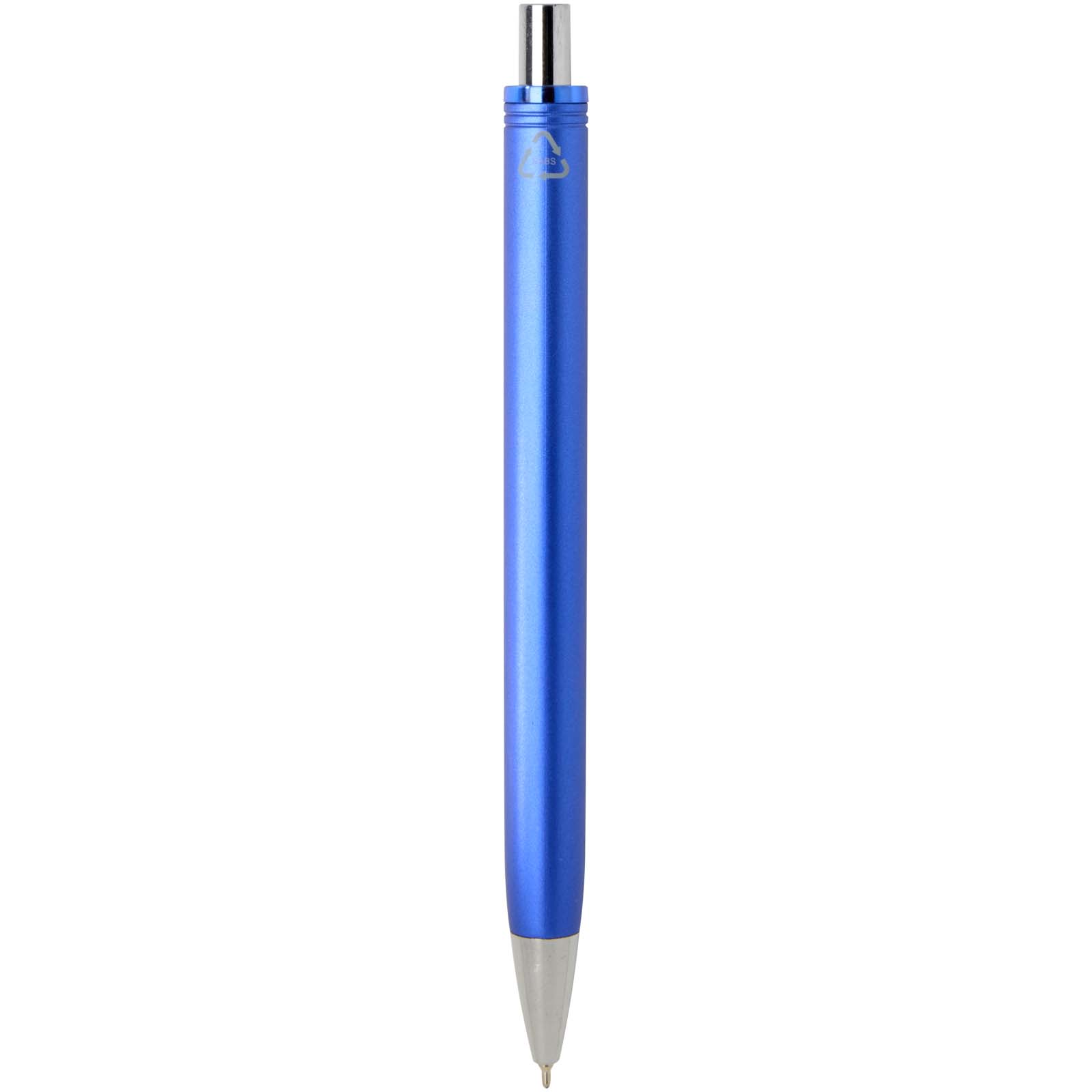 Feld RCS recycelter Kugelschreiber mit Metallic-Finish (schwarze Mine) royalblau