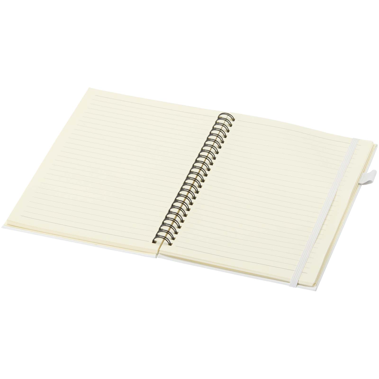 Liss A5 Hardcover Spiralnotizbuch aus recyceltem Kunststoff weiss