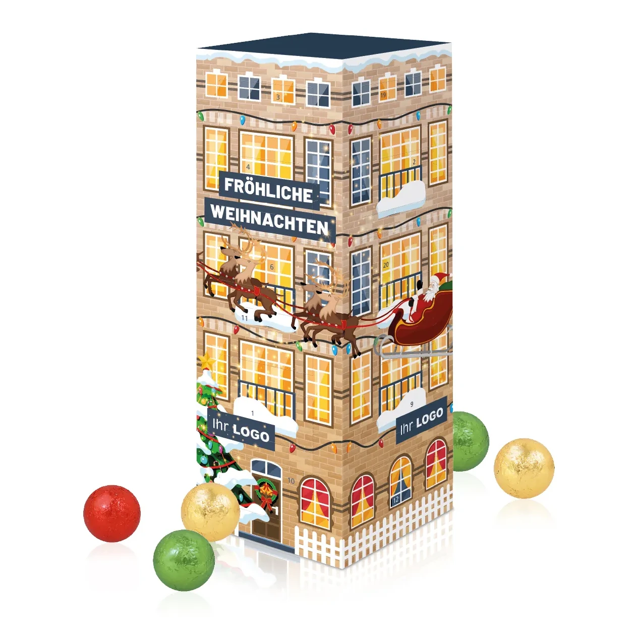 Adventskalender "Turm" mit Fairtrade® Schokolade