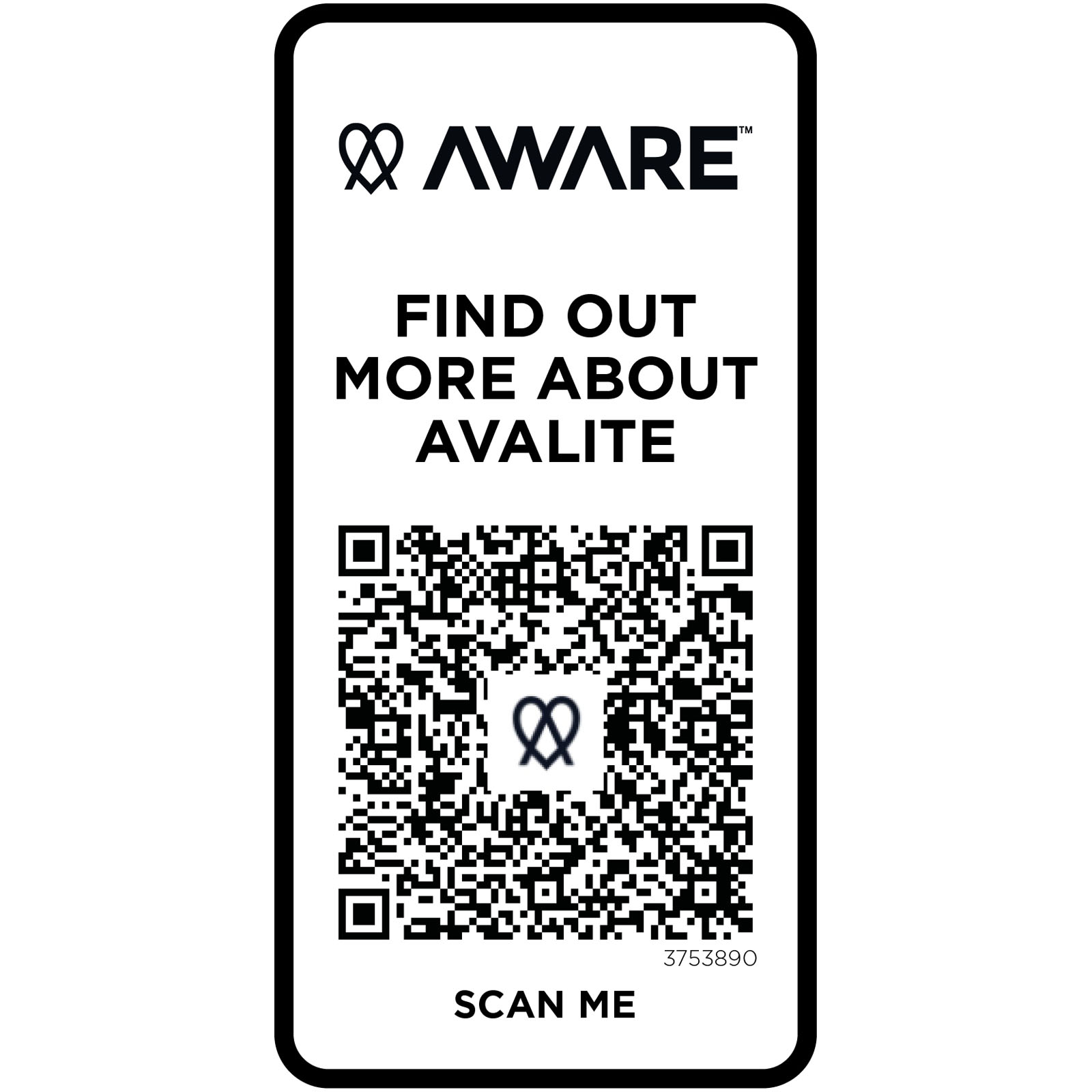 Avalite 160 g/m² Aware™ T-Shirt aus recyceltem Material Unisex schwarz