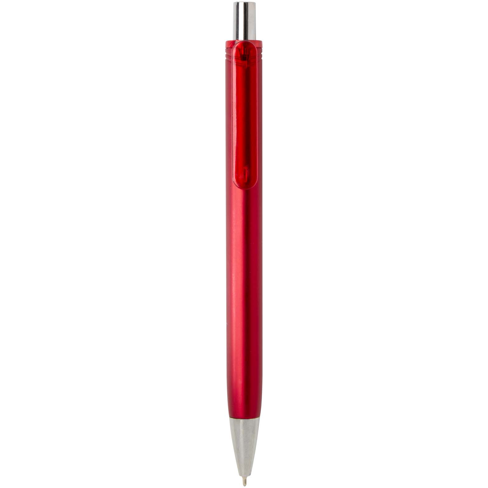 Feld RCS recycelter Kugelschreiber mit Metallic-Finish (schwarze Mine) rot