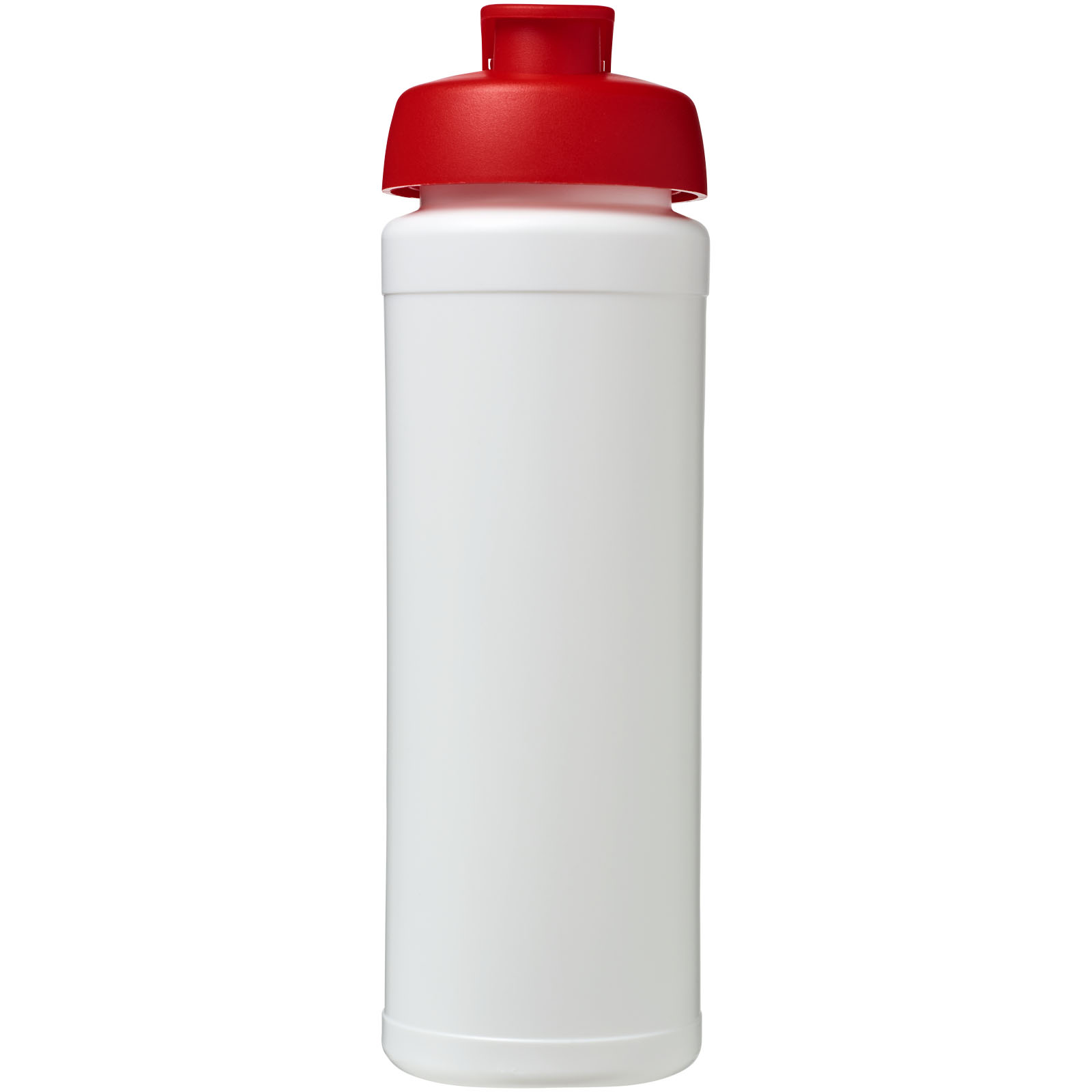 Baseline® Plus grip 750 ml Sportflasche mit Klappdeckel weiss, rot