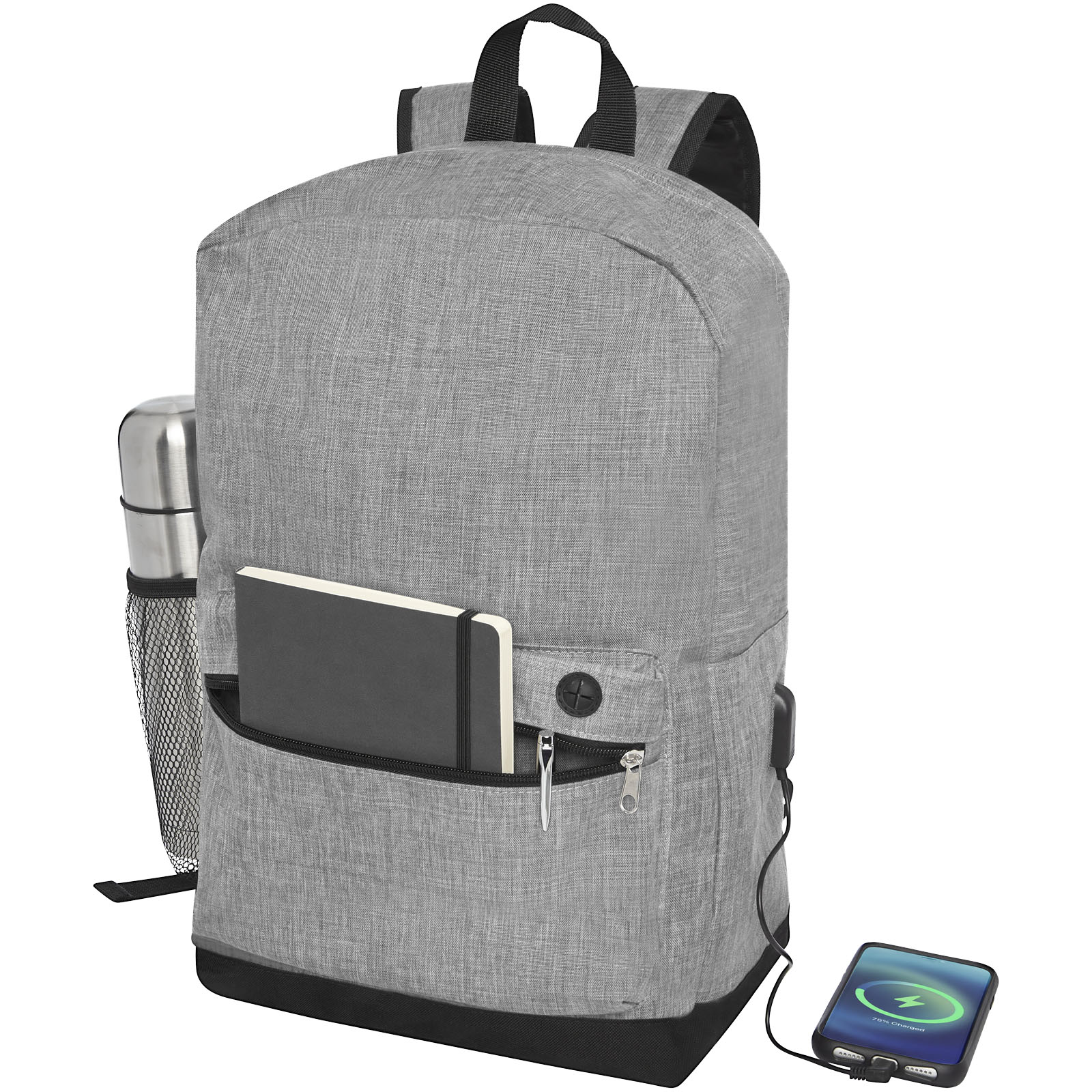 Hoss 15,6" Business Laptop-Rucksack 16L heather mediumgrau