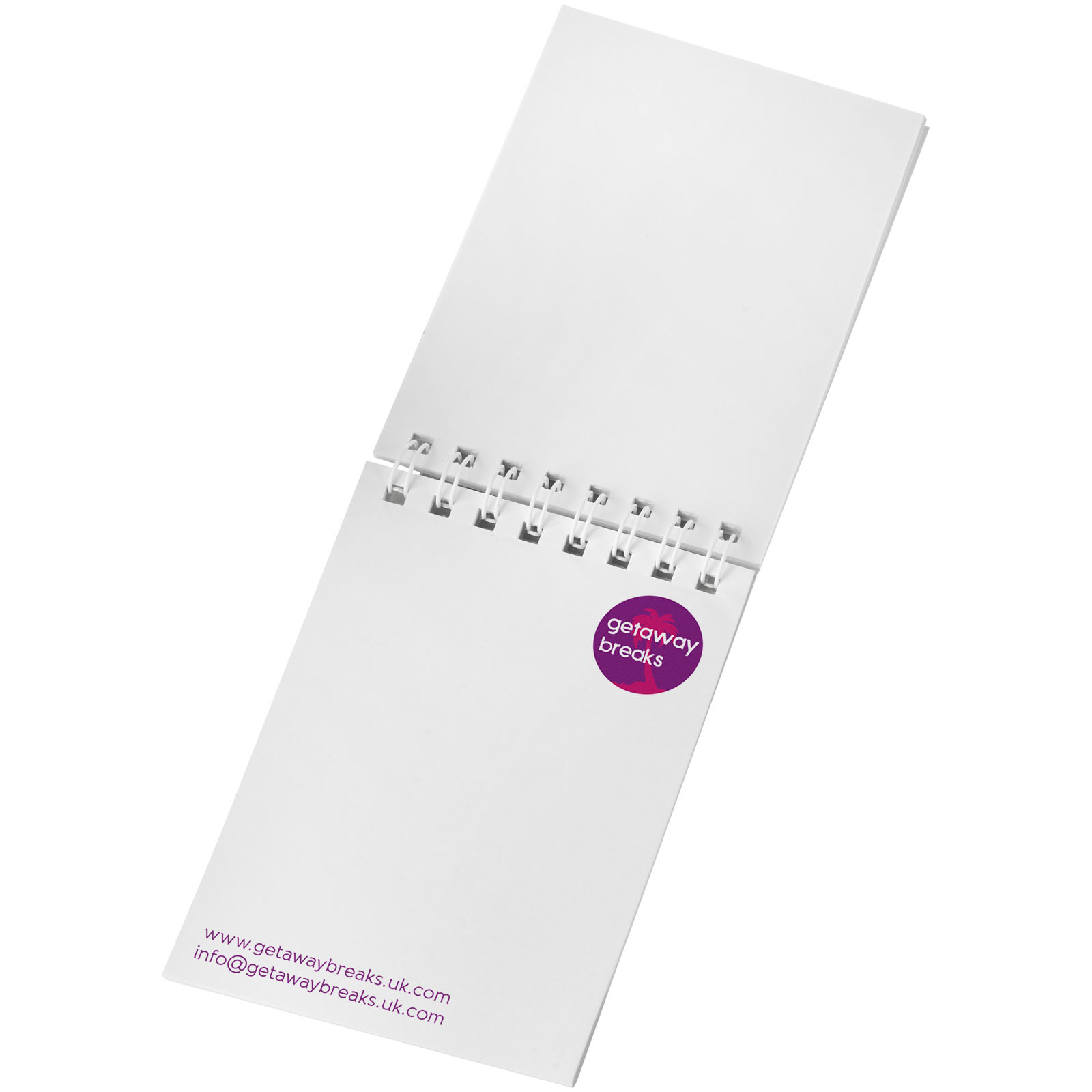 Desk-Mate® A7 Notizbuch mit Spiralbindung weiss