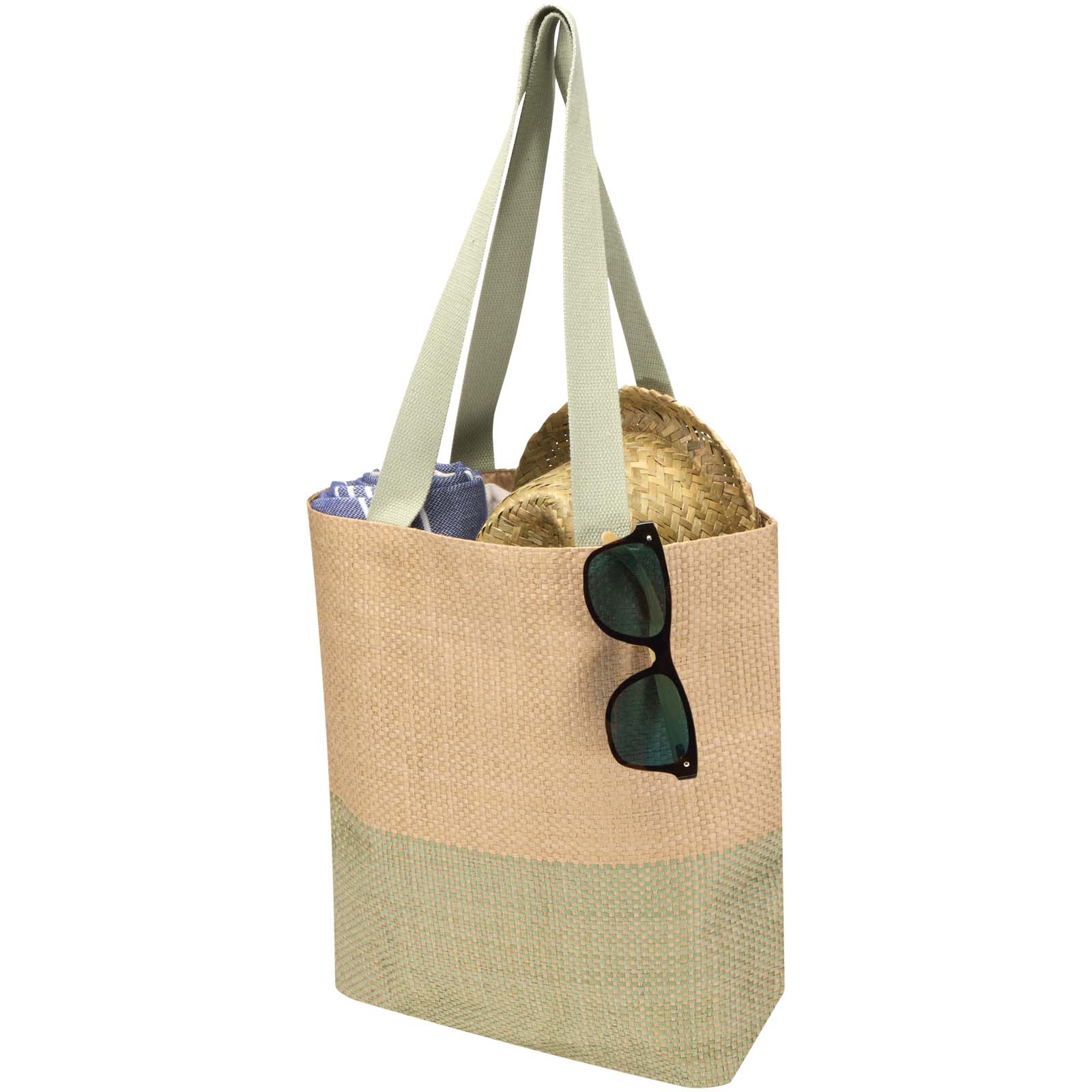 Rhythm Strohpapier Tragetasche, 10 l heather grün