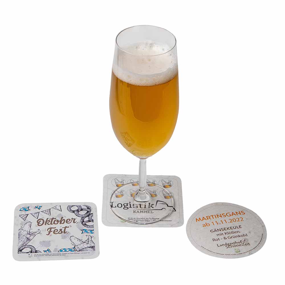 Samenpapier Bierdeckel