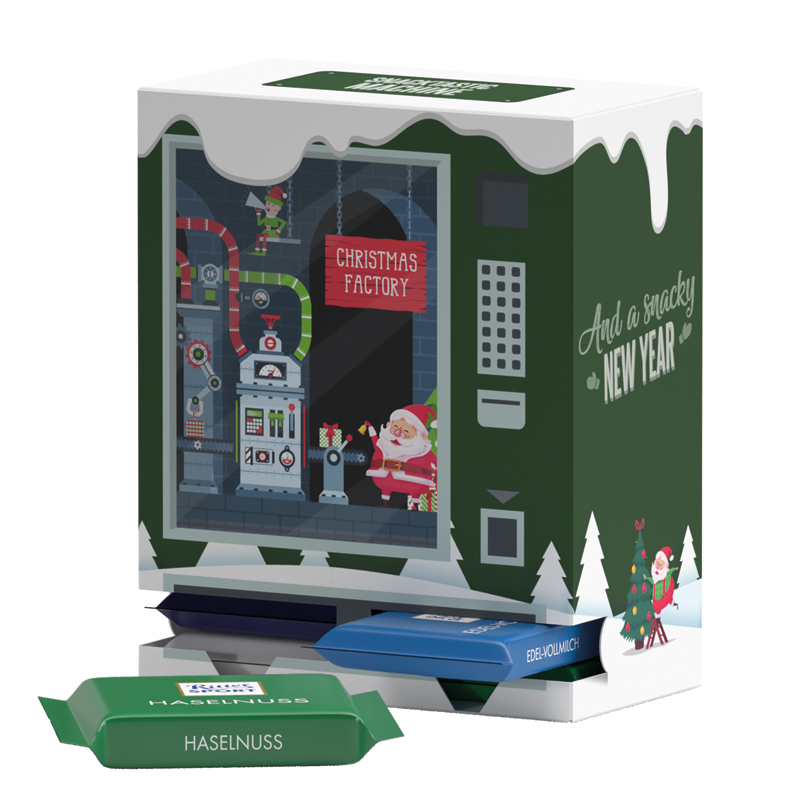 Adventsautomat ECO Midi, 24 Ritter SPORT mini