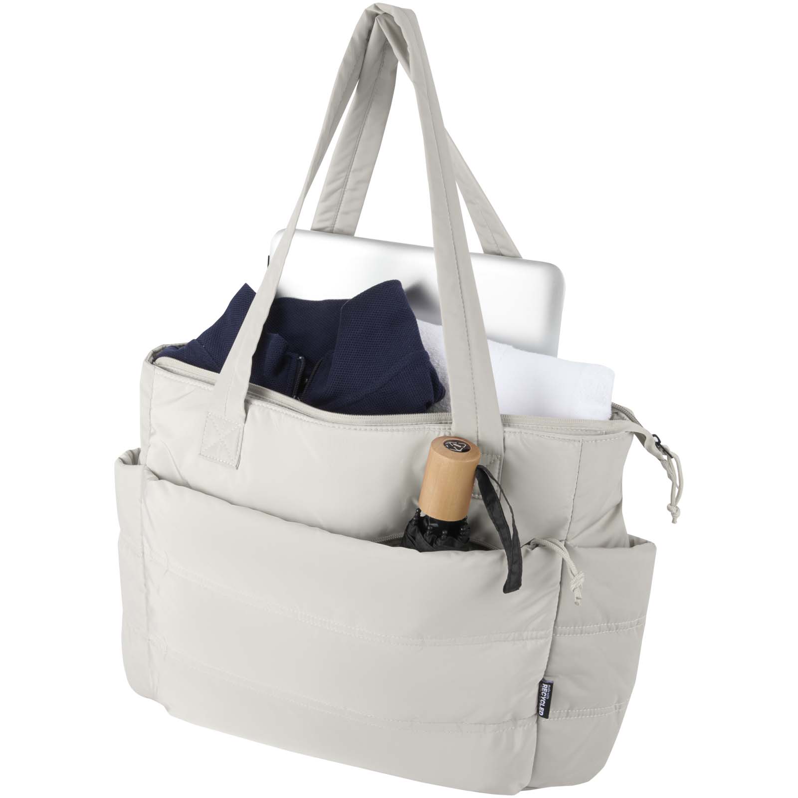 Puffer 15,6" GRS recycelte Laptoptragetasche 18L sandstone