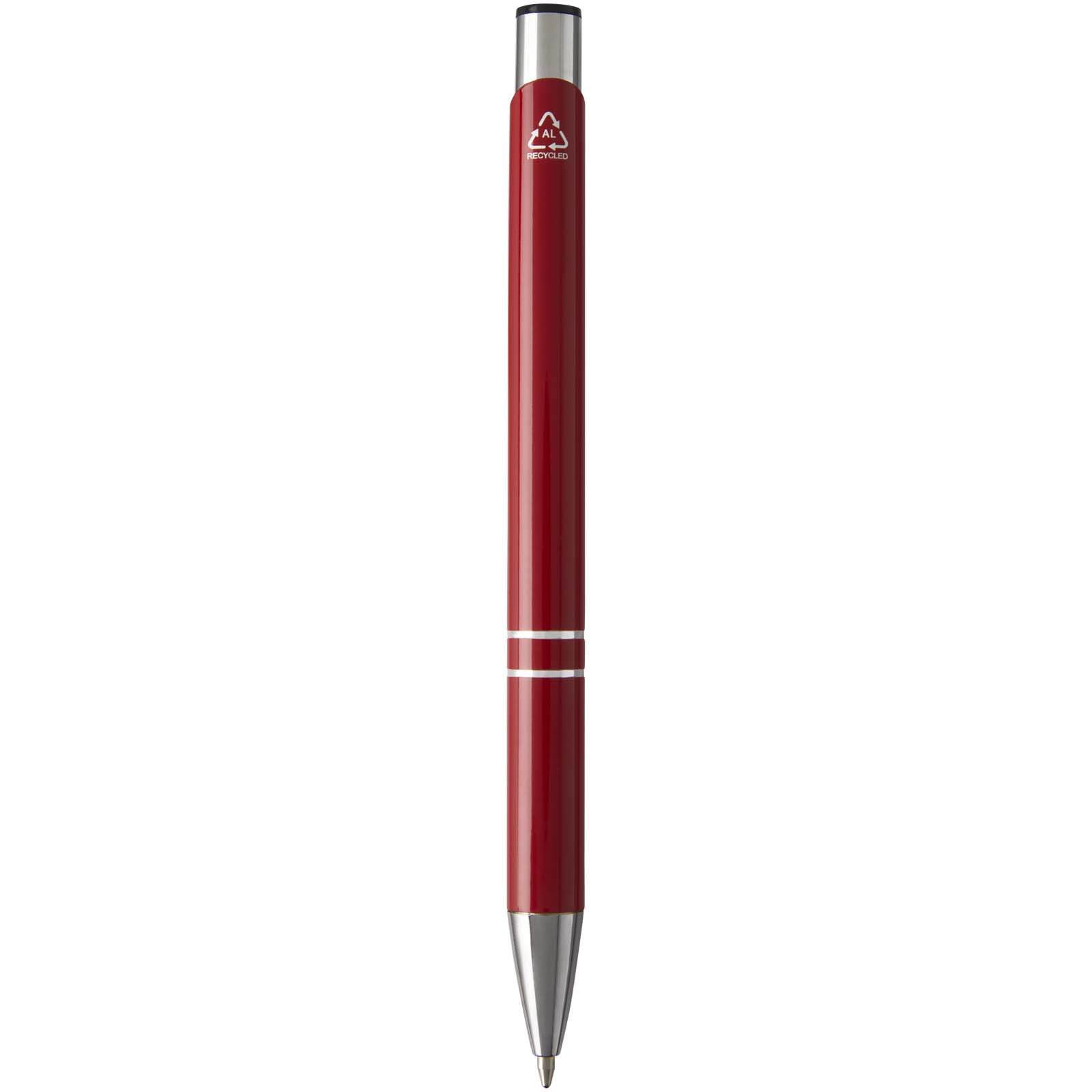 Moneta Kugelschreiber aus recyceltem Aluminium (blaue Mine) rot