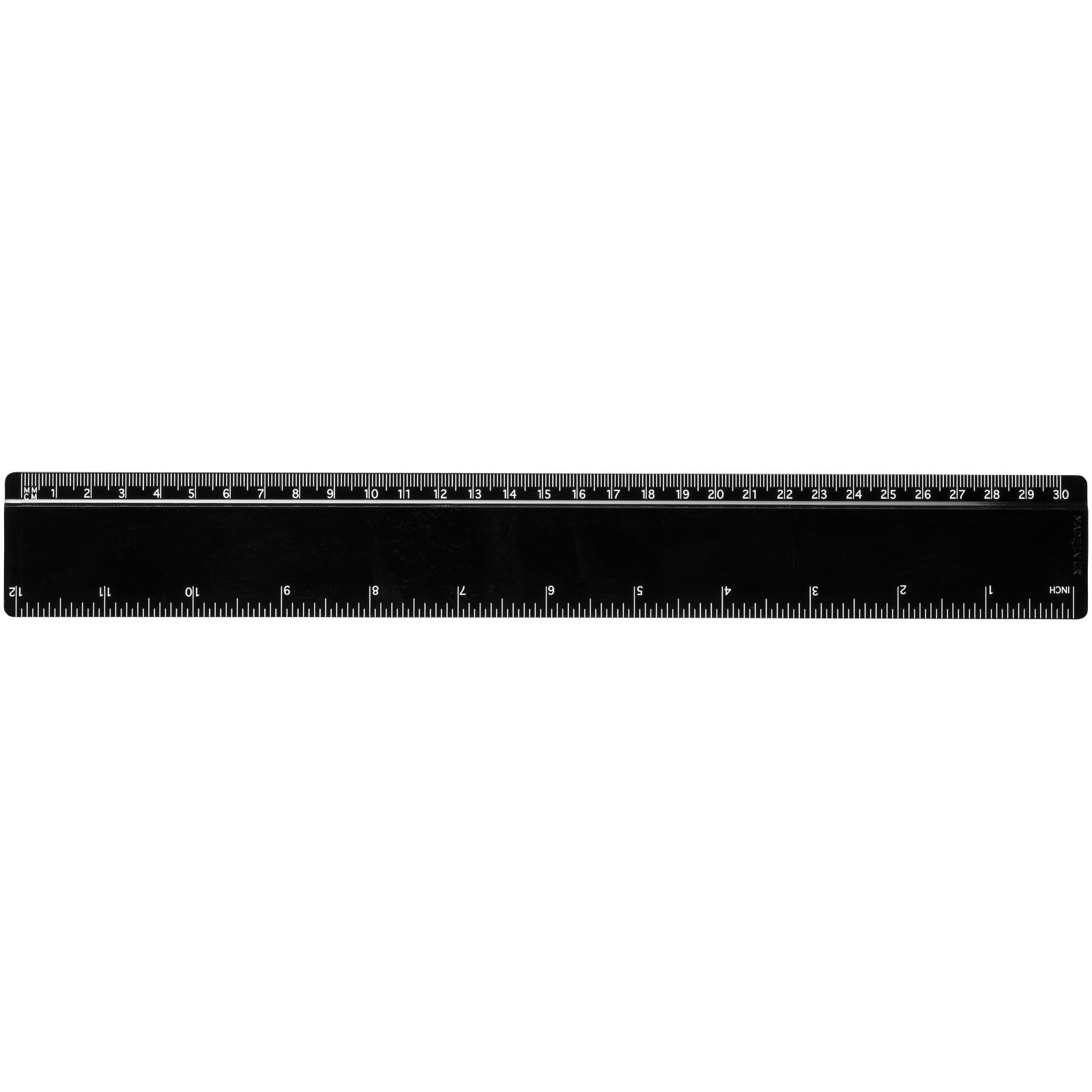 Renzo 30 cm Kunststofflineal schwarz