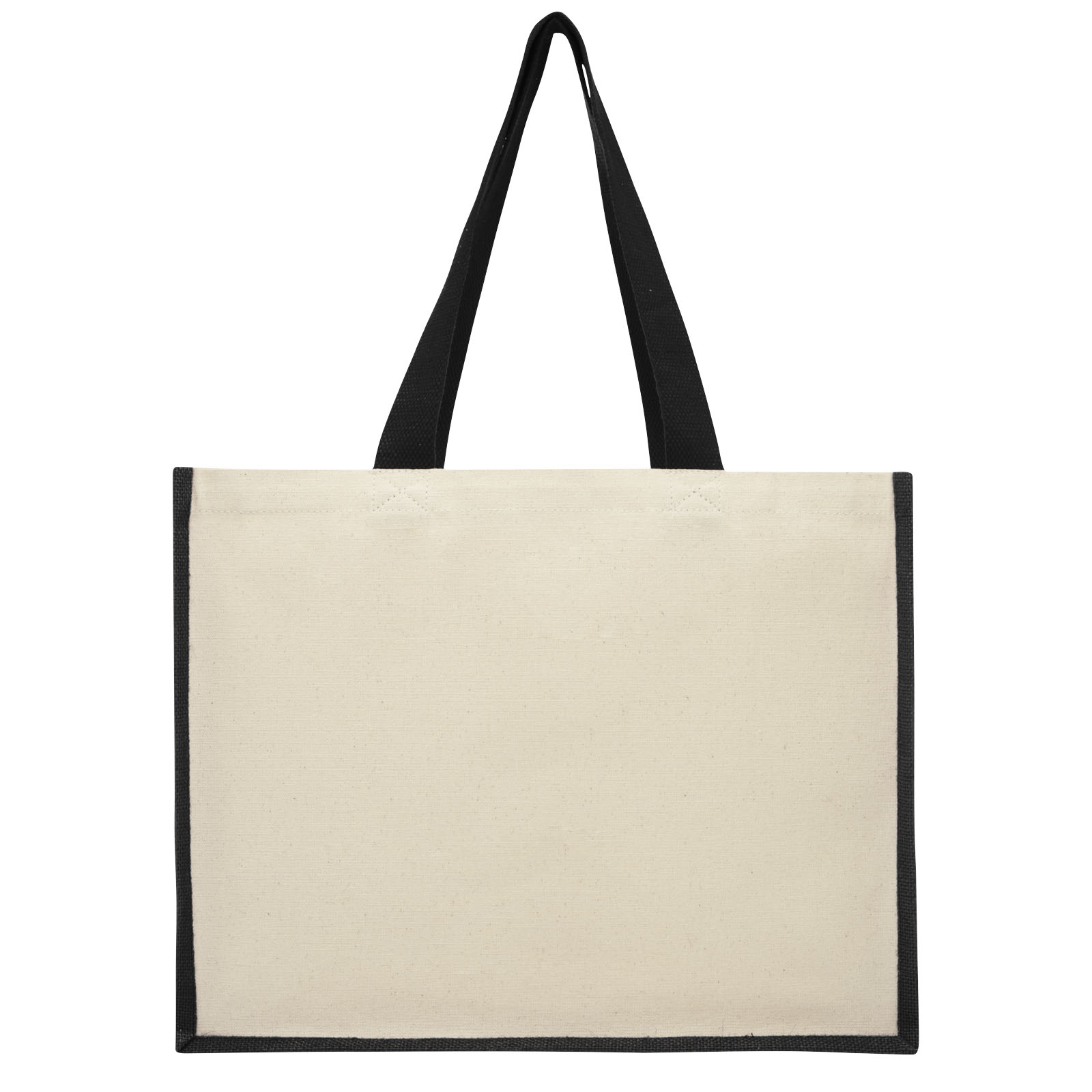 Varai 320 g/m Canvas und Jute Einkaufstasche 23L schwarz
