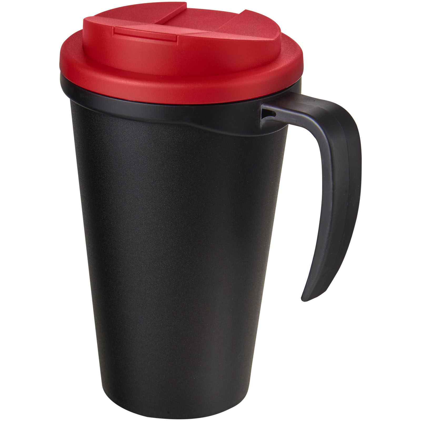 Americano® Grande 350 ml Isolierbecher mit auslaufsicherem Schraubverschluss schwarz, rot