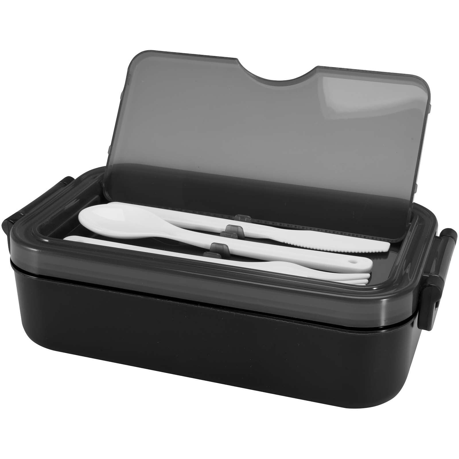 Snappy 1000 ml Lunchbox und Besteckset schwarz