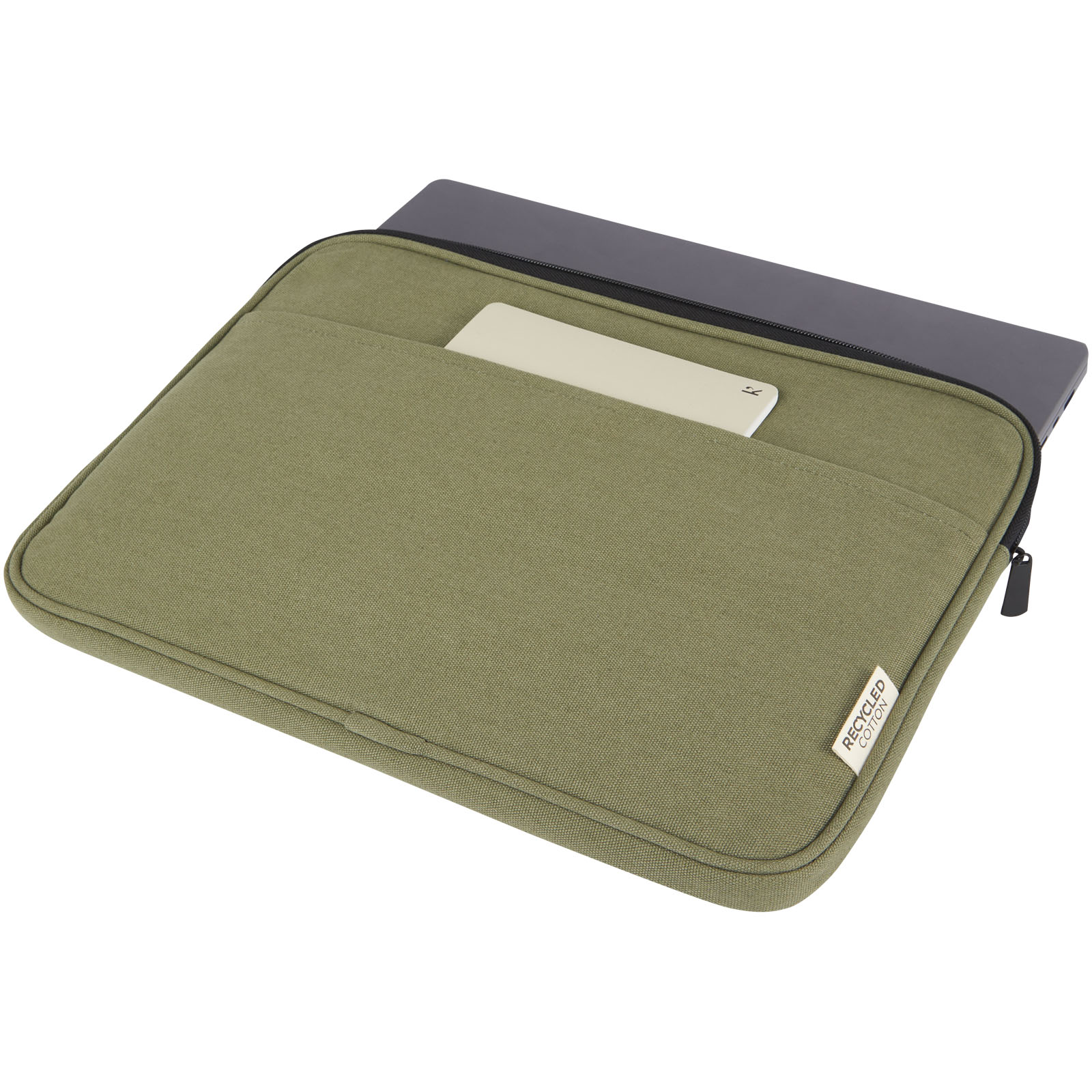 Joey 14" Laptophülle aus GRS recyceltem Canvas 2 L olive