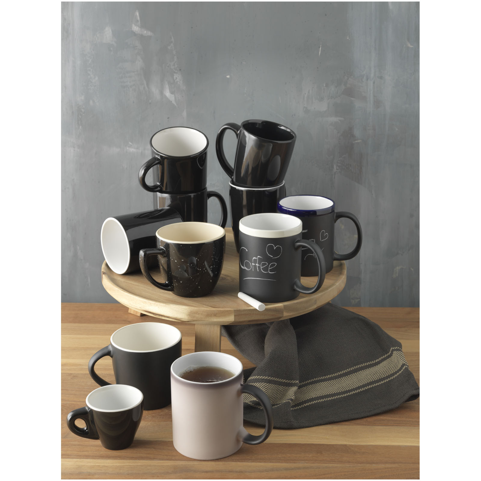 Chalk-write 330 ml Keramiktasse weiss