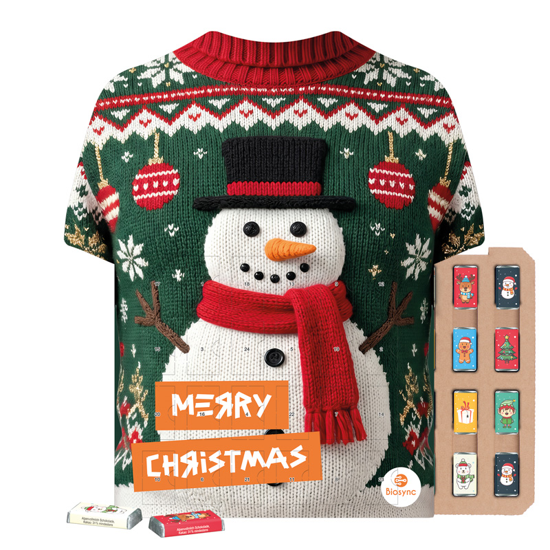 Shape Adventskalender Trikot Eco, Lindt Schokotäfelchen