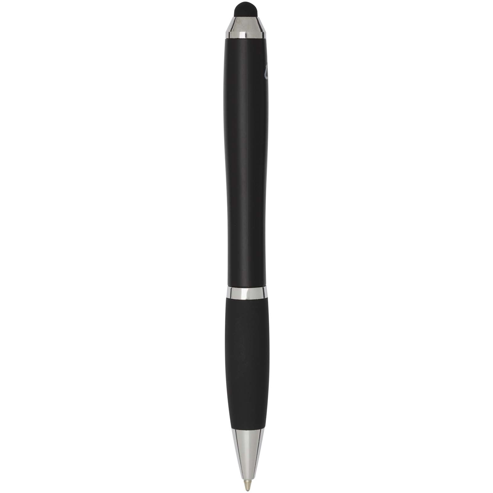 Nash RCS Stylus Kugelschreiber aus recyceltem Kunststoff mit farbigem Schaft und schwarzem Griff (schwarze Tinte) schwarz