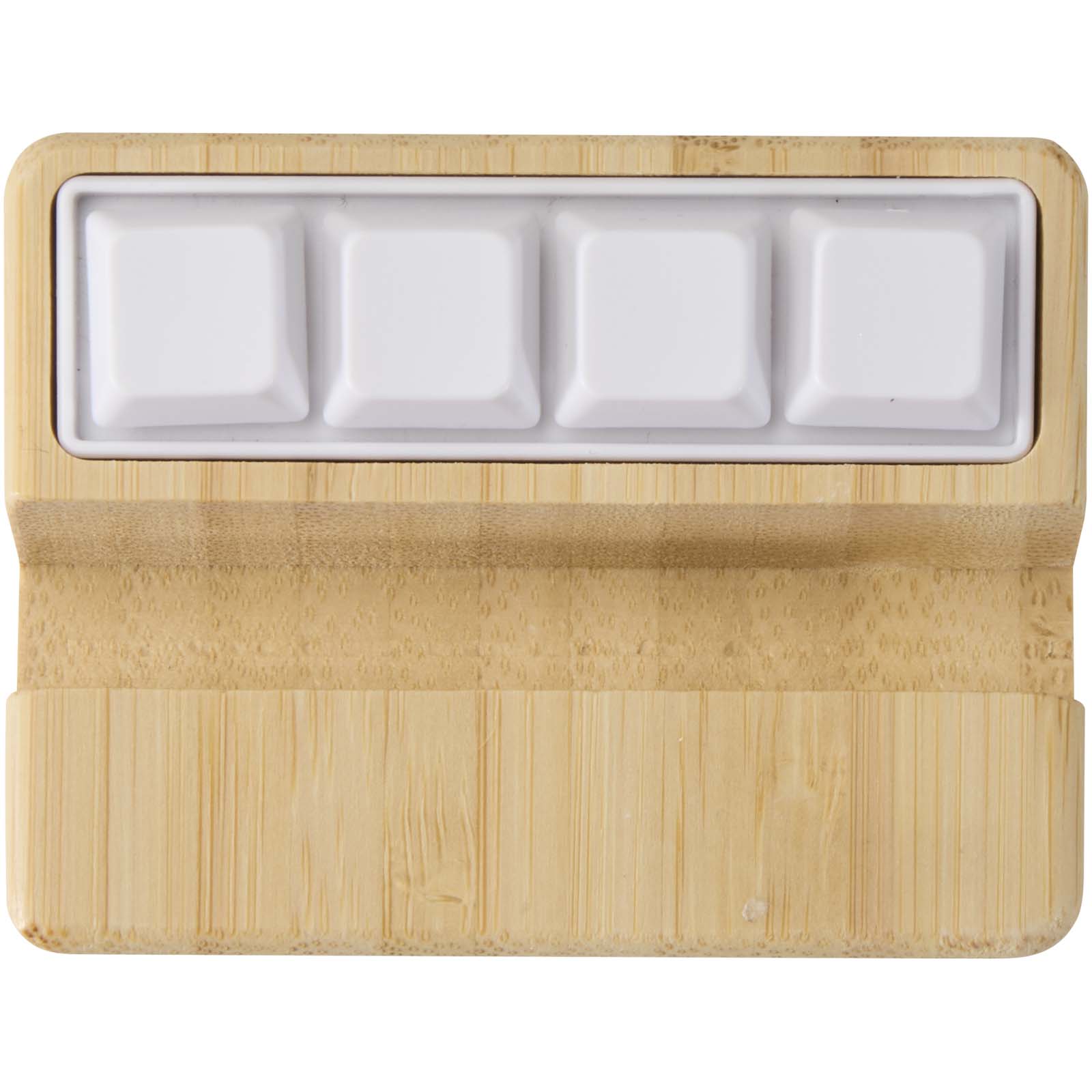 Algol Smartphonehalterung  aus recyceltem Kunststoff mit Fidget-Toy mit Bambusdetails holz