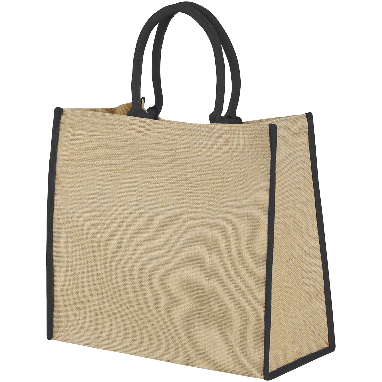 Harry farbige Jute Tragetasche 25L natur, schwarz