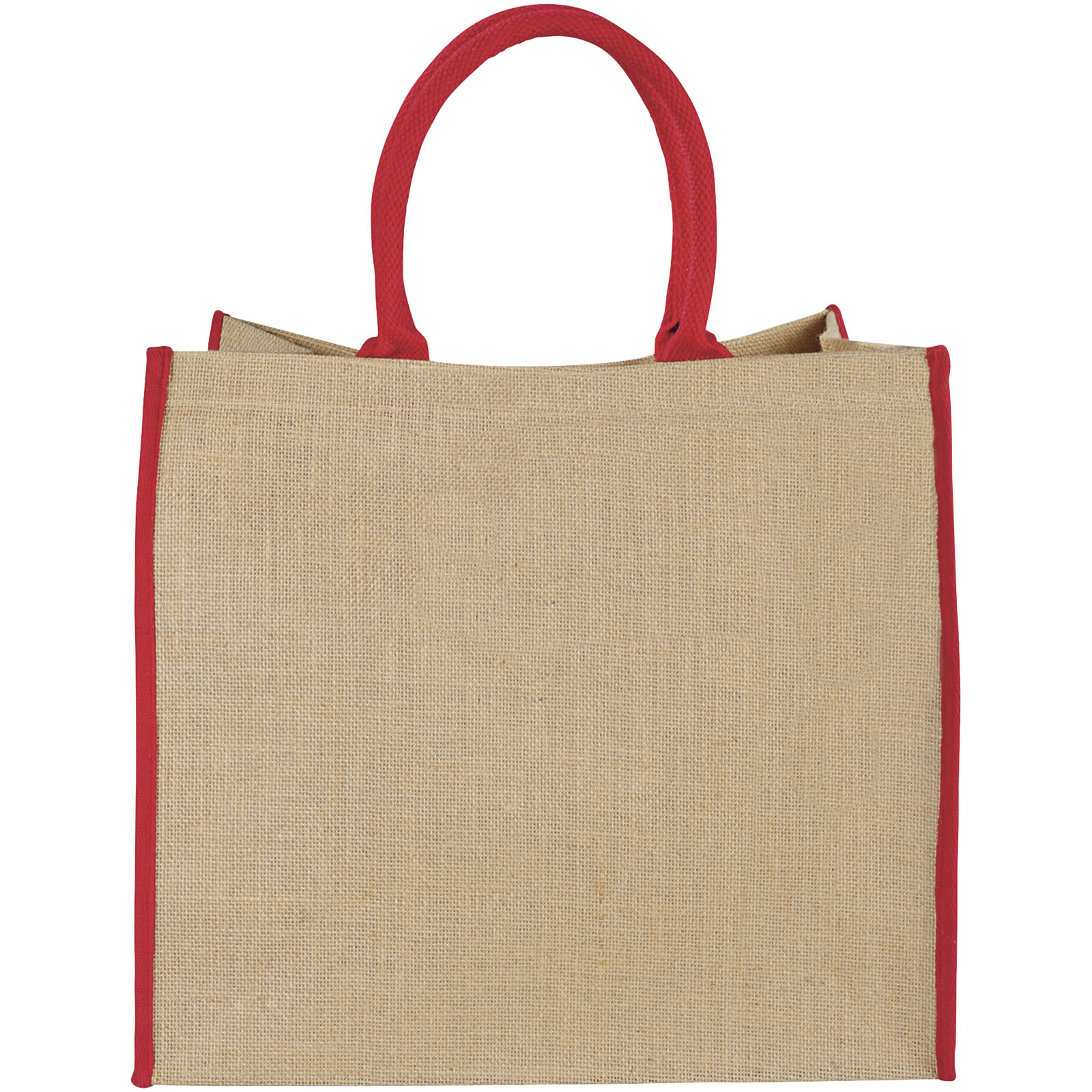 Harry farbige Jute Tragetasche 25L natur, rot