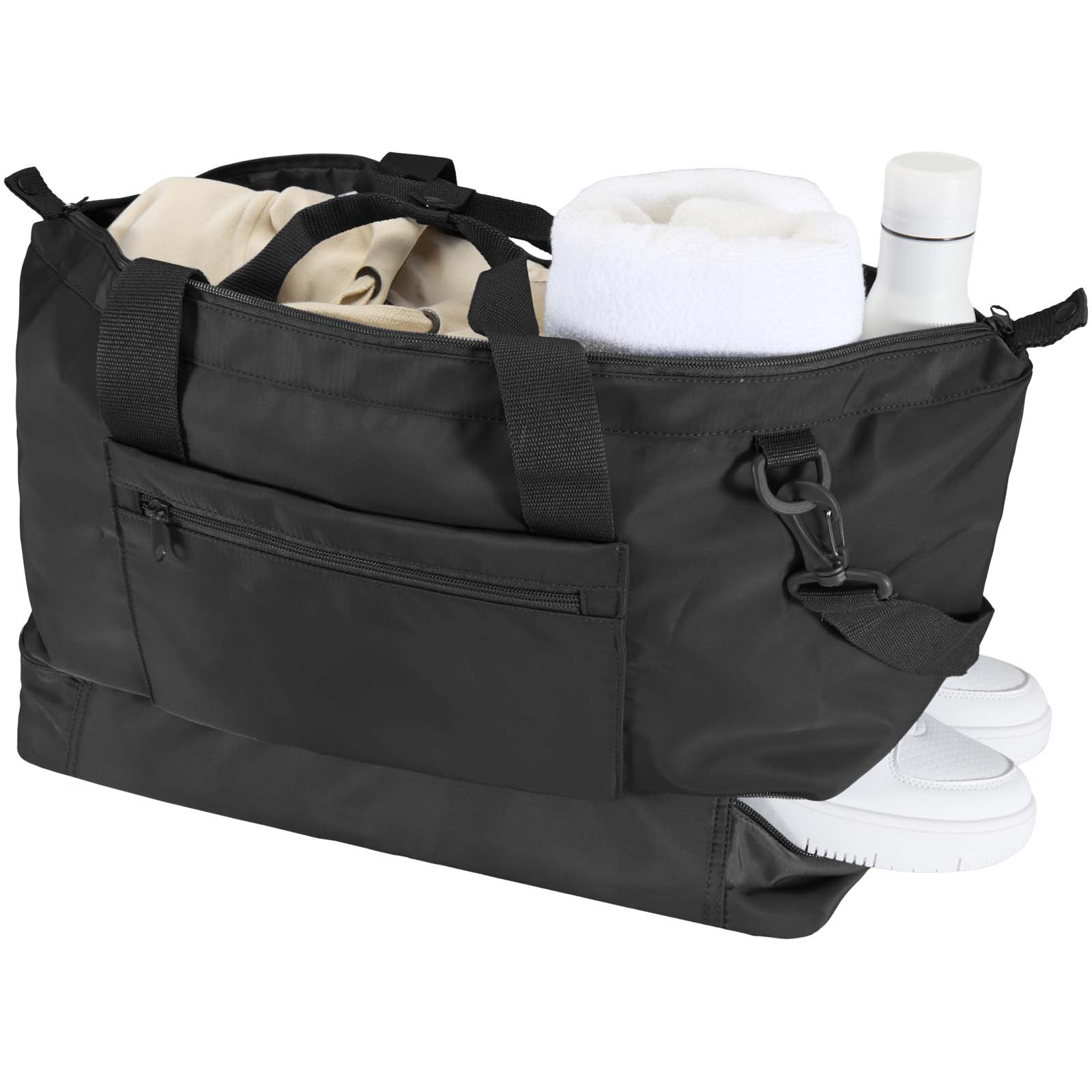 Trip Aware™ recycelte Reisetasche 42L schwarz