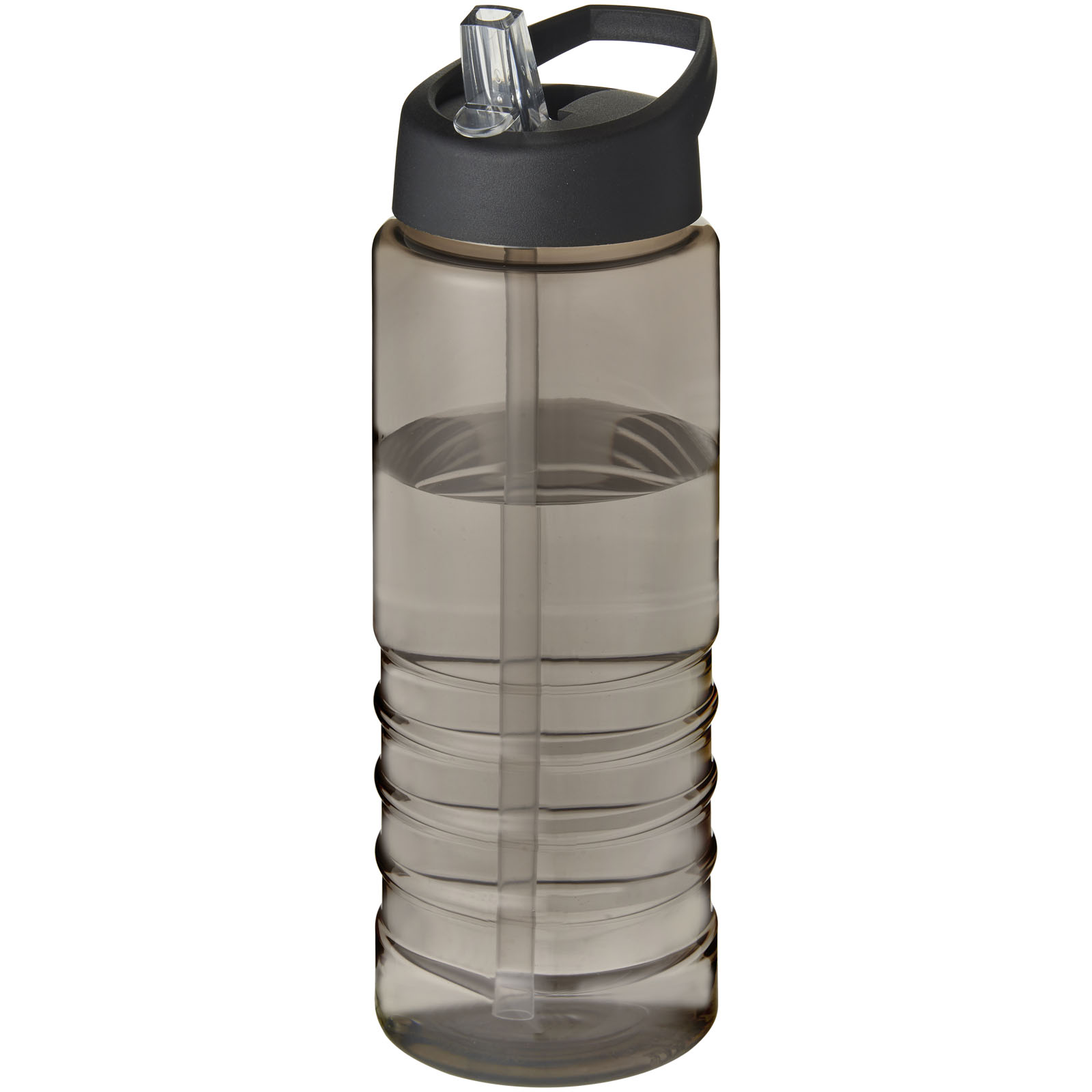 H2O Active® Treble 750 ml Sportflasche mit Ausgussdeckel charcoal, schwarz