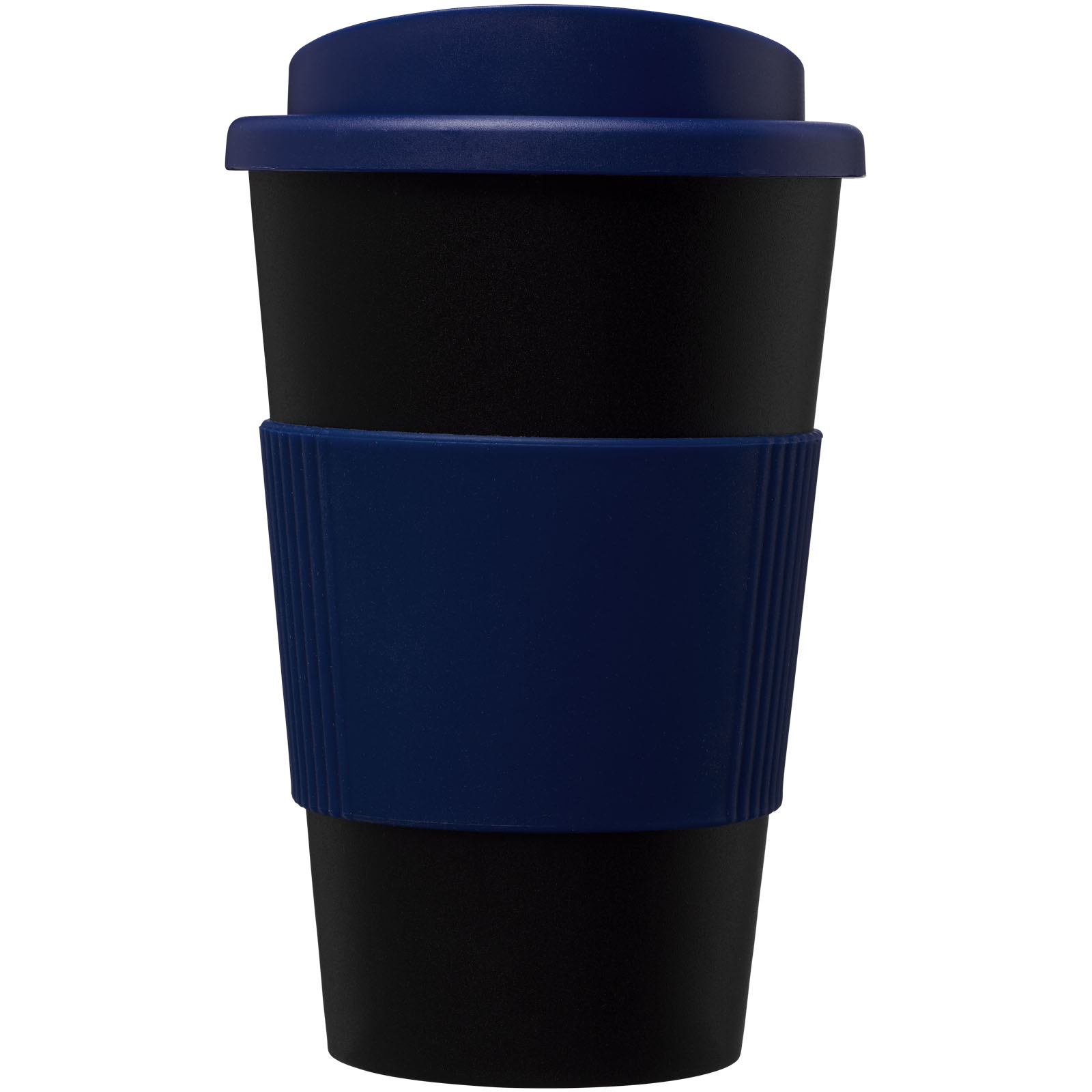 Americano® 350 ml Isolierbecher mit Schutzring schwarz, blau