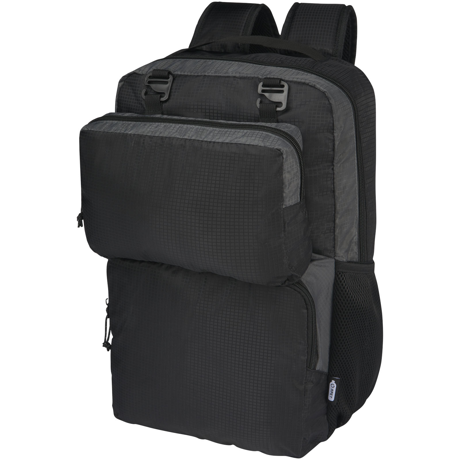 Trailhead 15" GRS recycelter zweifarbiger Laptop-Rucksack 14 L schwarz, grau