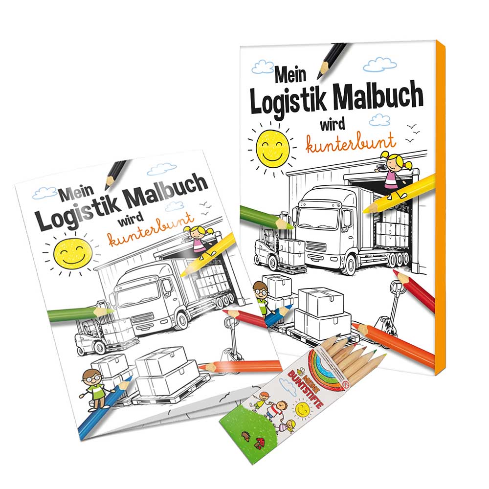 Malbuch / Mal-Set A6 - Logistik