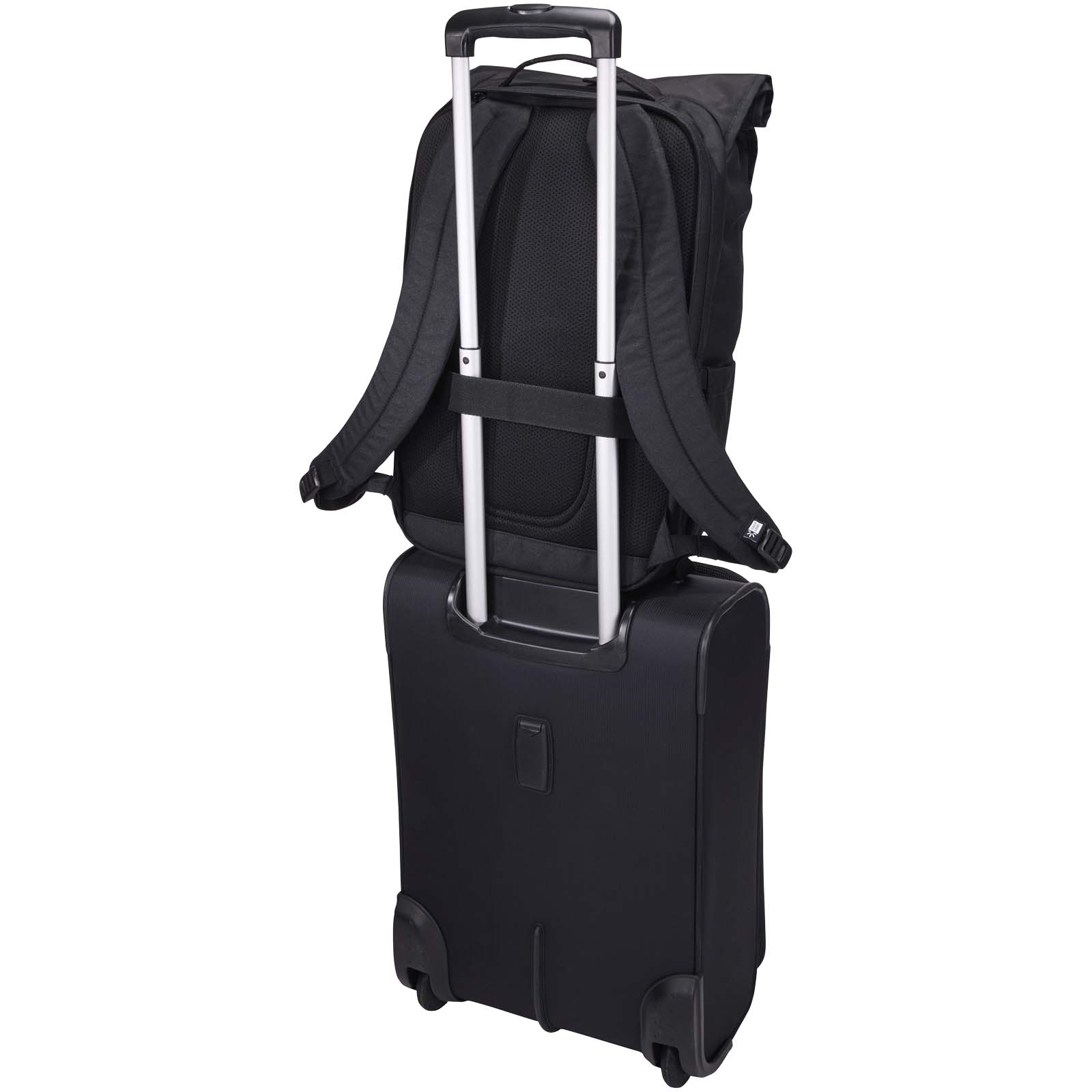 Case Logic Variate 17" erweiterbarer Rolltop Laptop Rucksack aus recyceltem Material schwarz