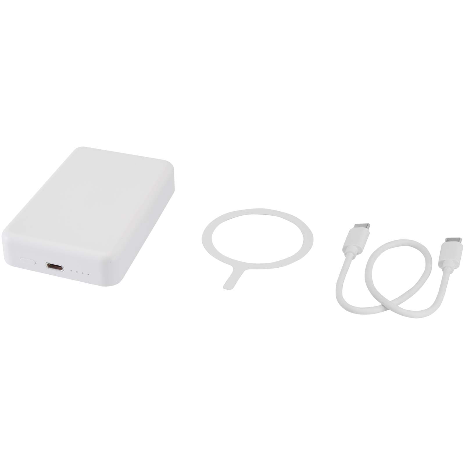 Acrab 15 W 10.000 mAh magnetische kabellose Powerbank mit 20 W PD aus recyceltem Kunststoff weiss