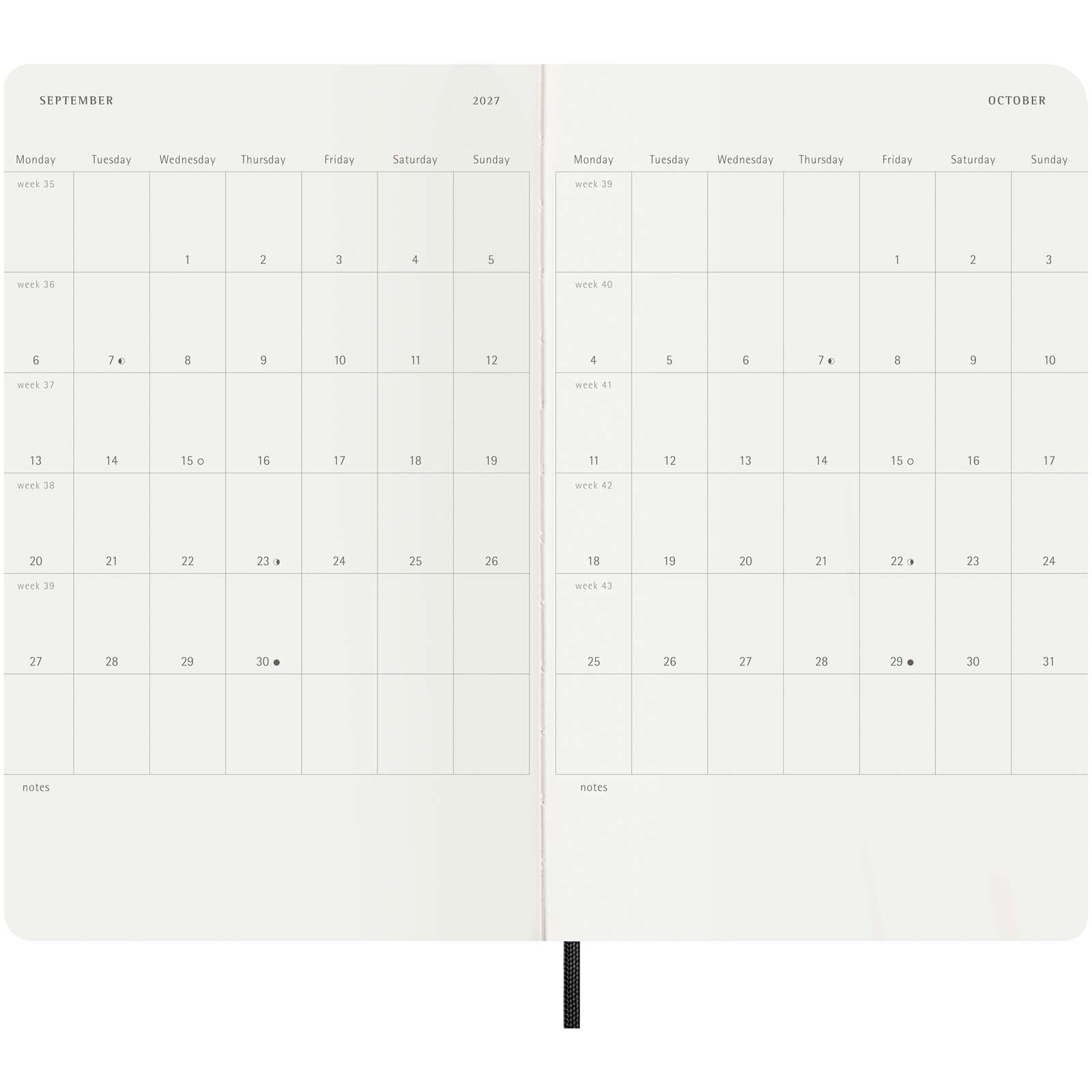 Moleskine Softcover 12 Monate Wochenkalender L schwarz