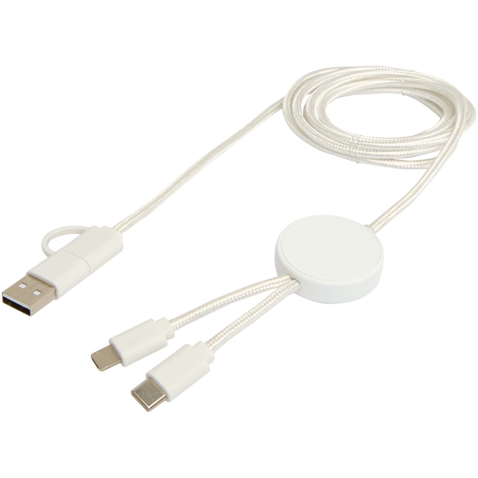 Citala 150 cm 5-in-1 Kabel aus recyceltem Kunststoff für Datenübertragung und 27W Schnellladung weiss