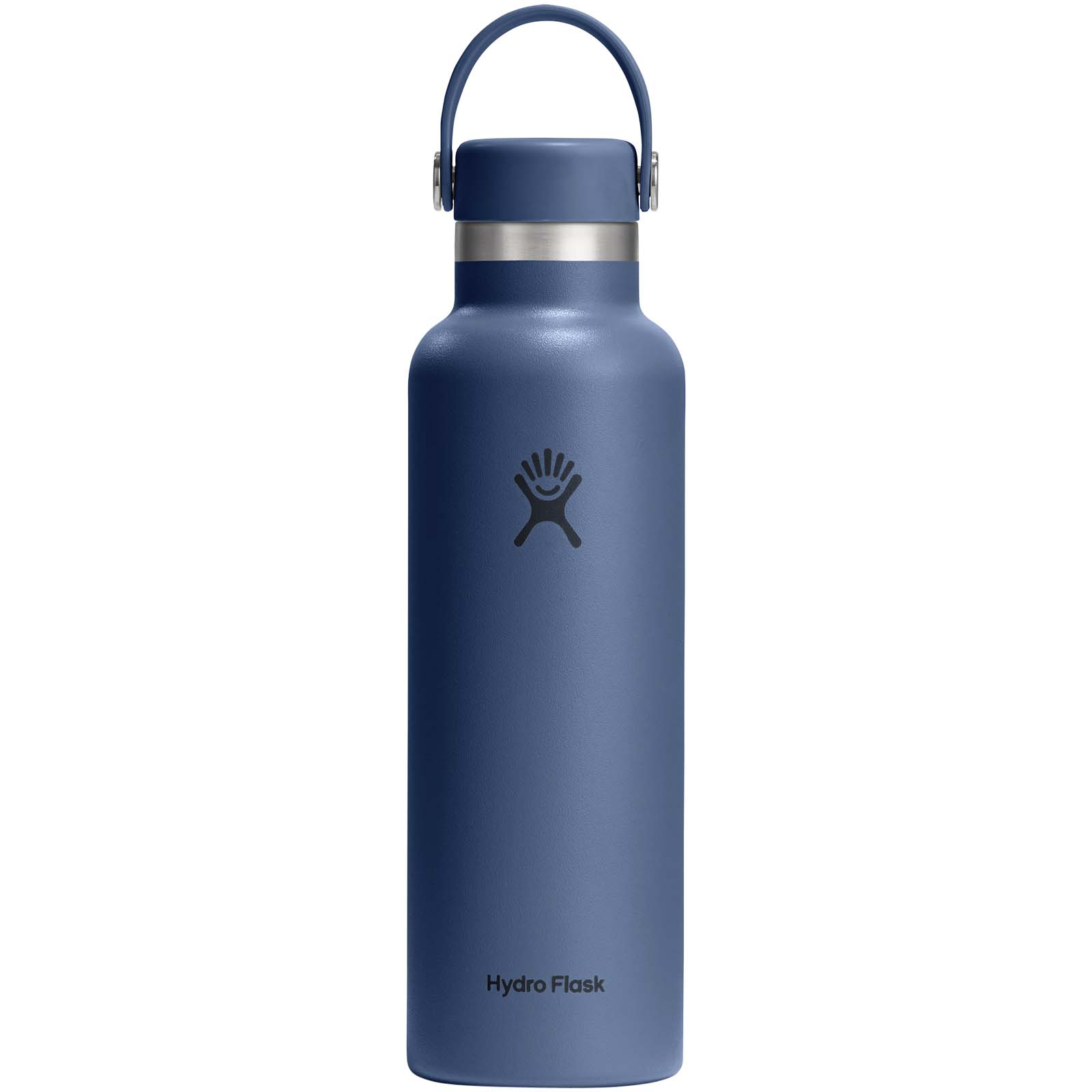 Hydra Flask Standard Mouth 621 ml isolierte Edelstahl Trinkflasche mit Strohhalmverschluss mittelblau