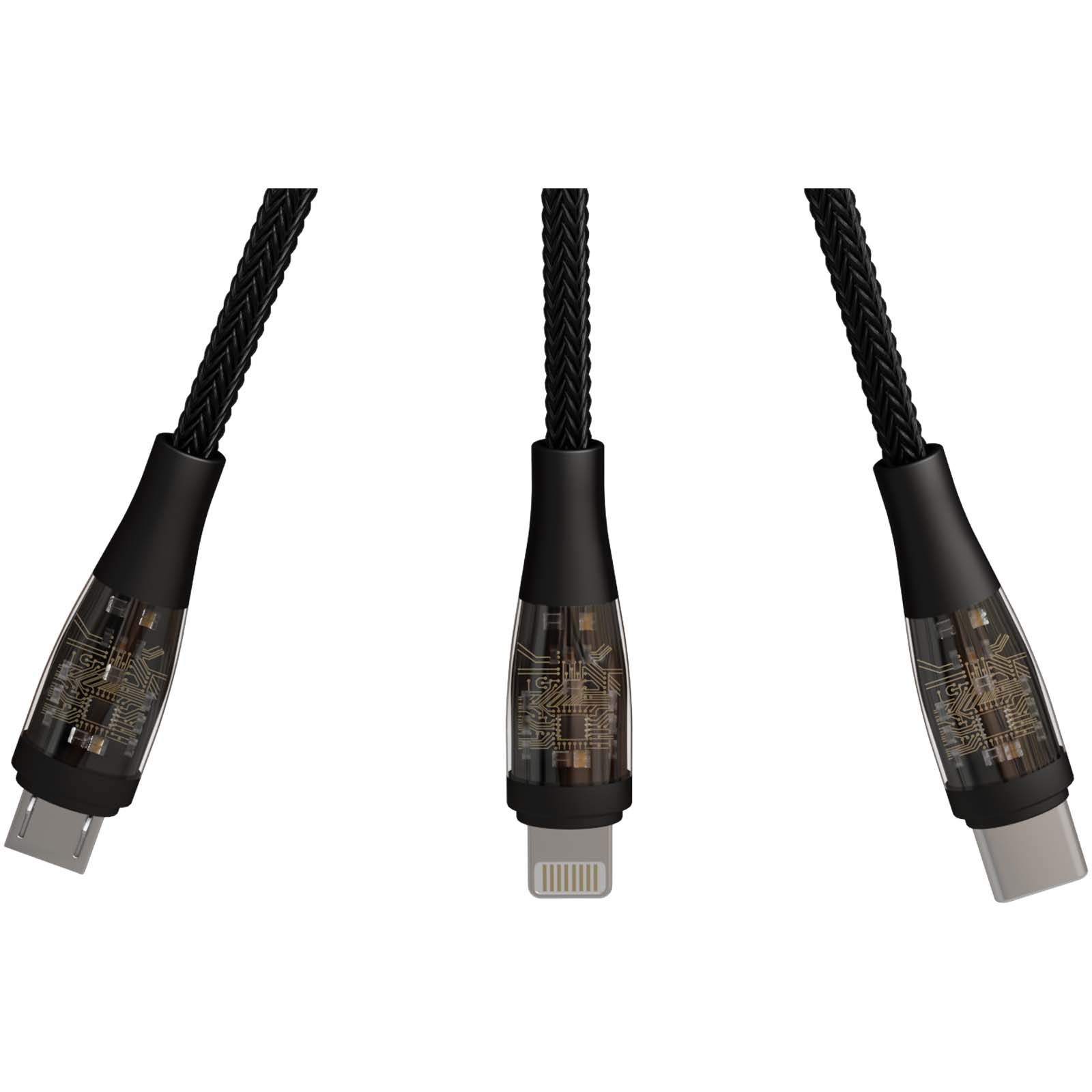 SCX.design C50 100 W/5 A 5-in-1 Schnellladekabel mit Digitalanzeige schwarz