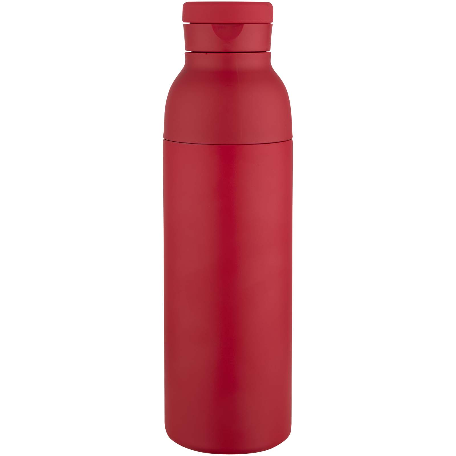 Illuminate 650 ml RCS doppelwandige Isolierflasche aus recyceltem Edelstahl rot