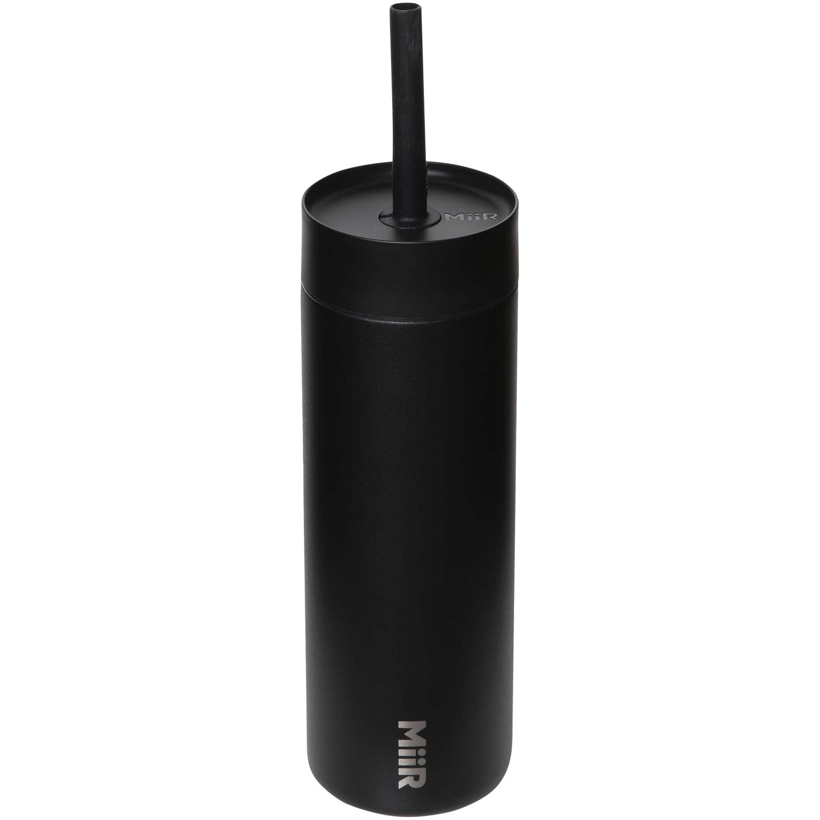 MiiR Sipper 473 ml Trinkflasche mit Trinkhalm schwarz
