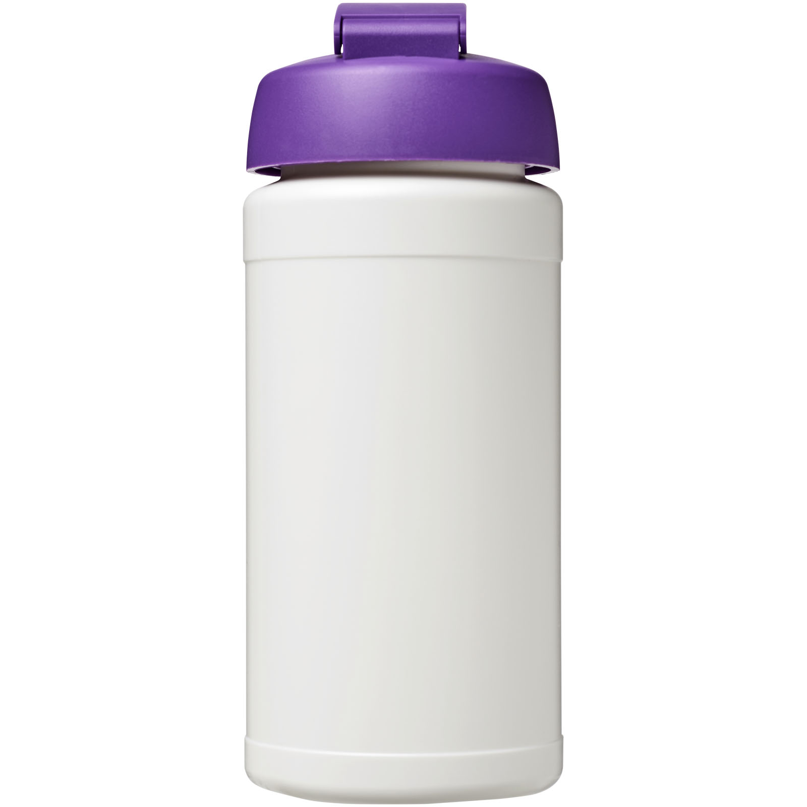 Baseline® Plus 500 ml Sportflasche mit Klappdeckel weiss, lila