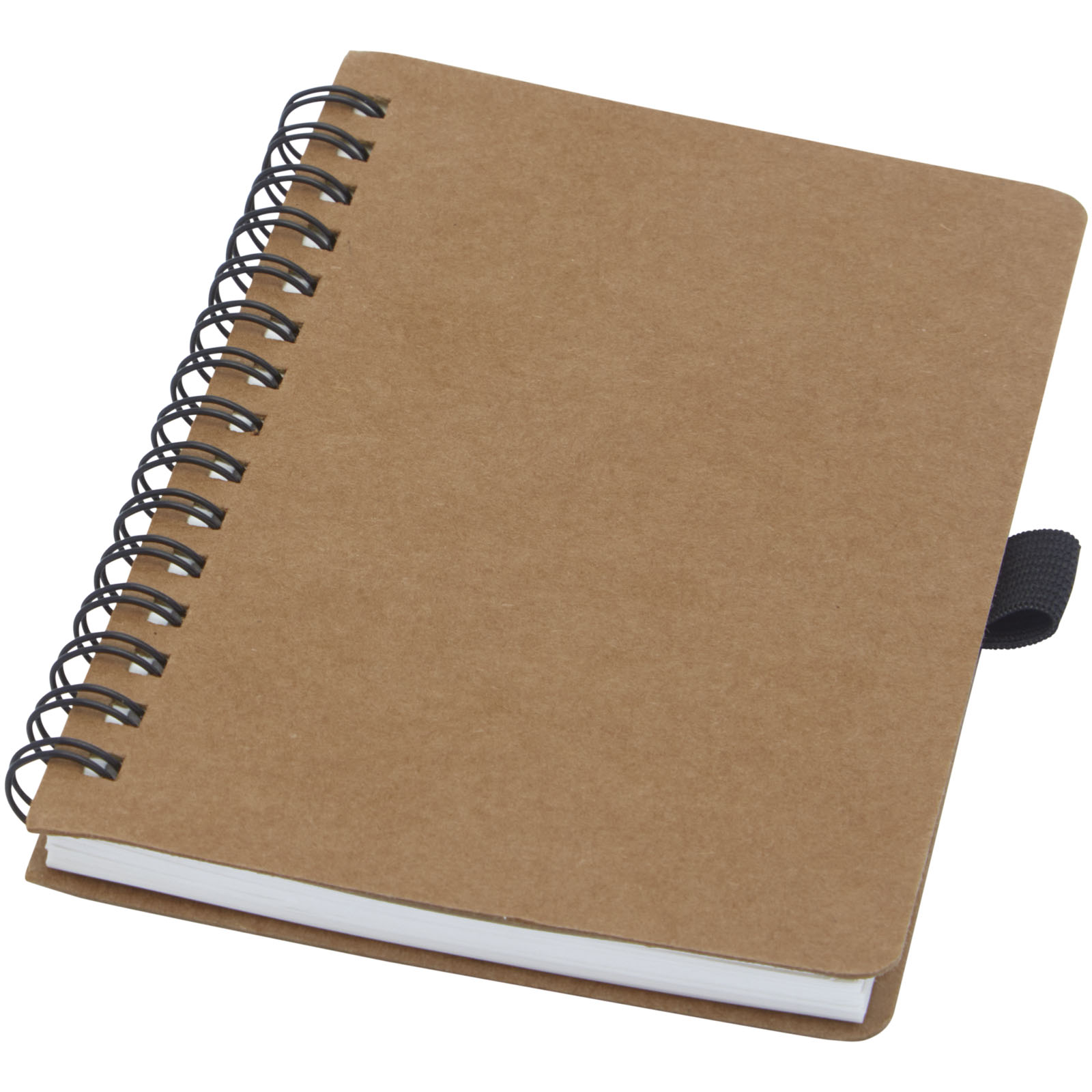 Cobble A6 Notizbuch mit Spiralbindung aus recyceltem Karton mit Steinpapier natur