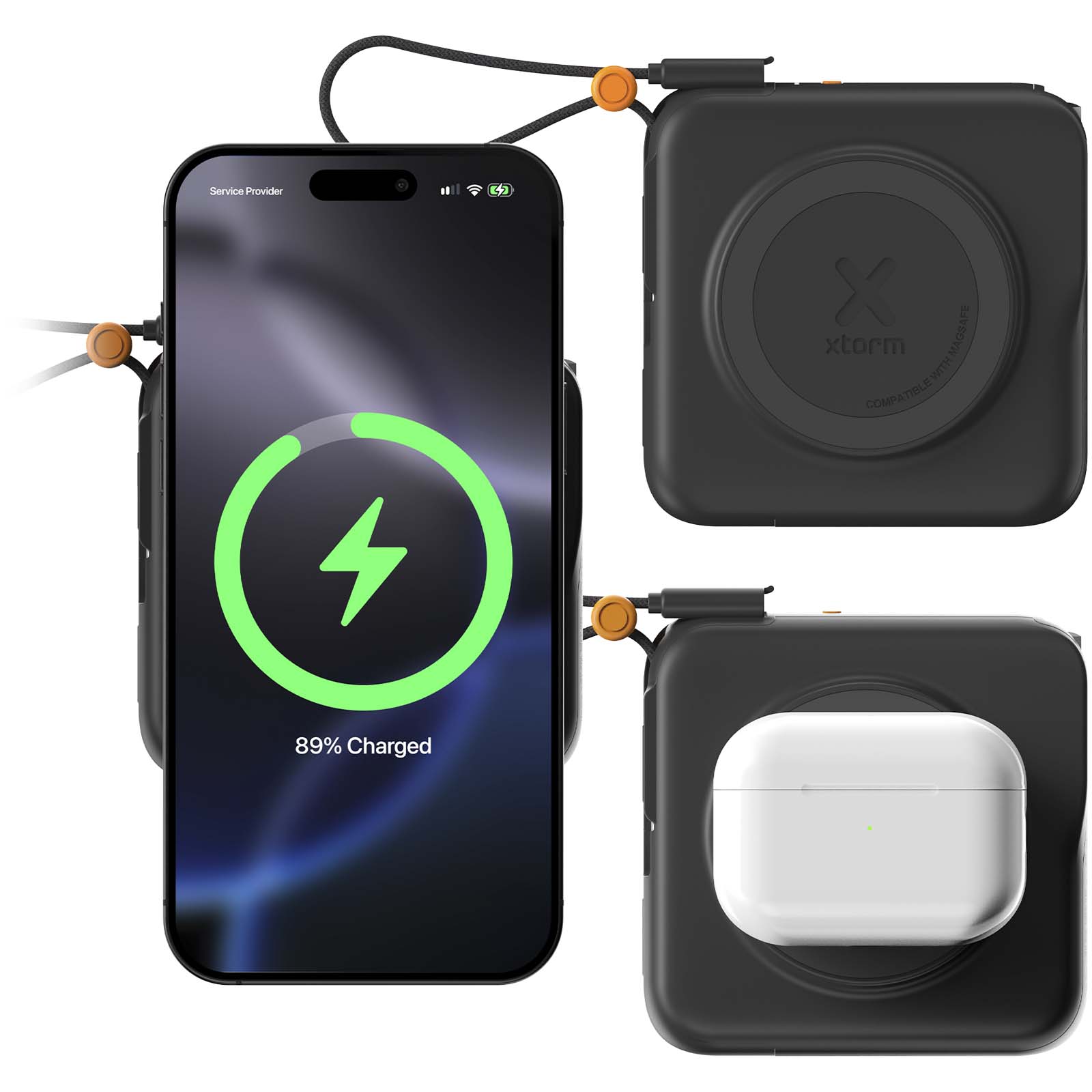 Xtorm TravelPro 30 W, 10.000 mAh, 3 in 1 Reiseladegerät schwarz