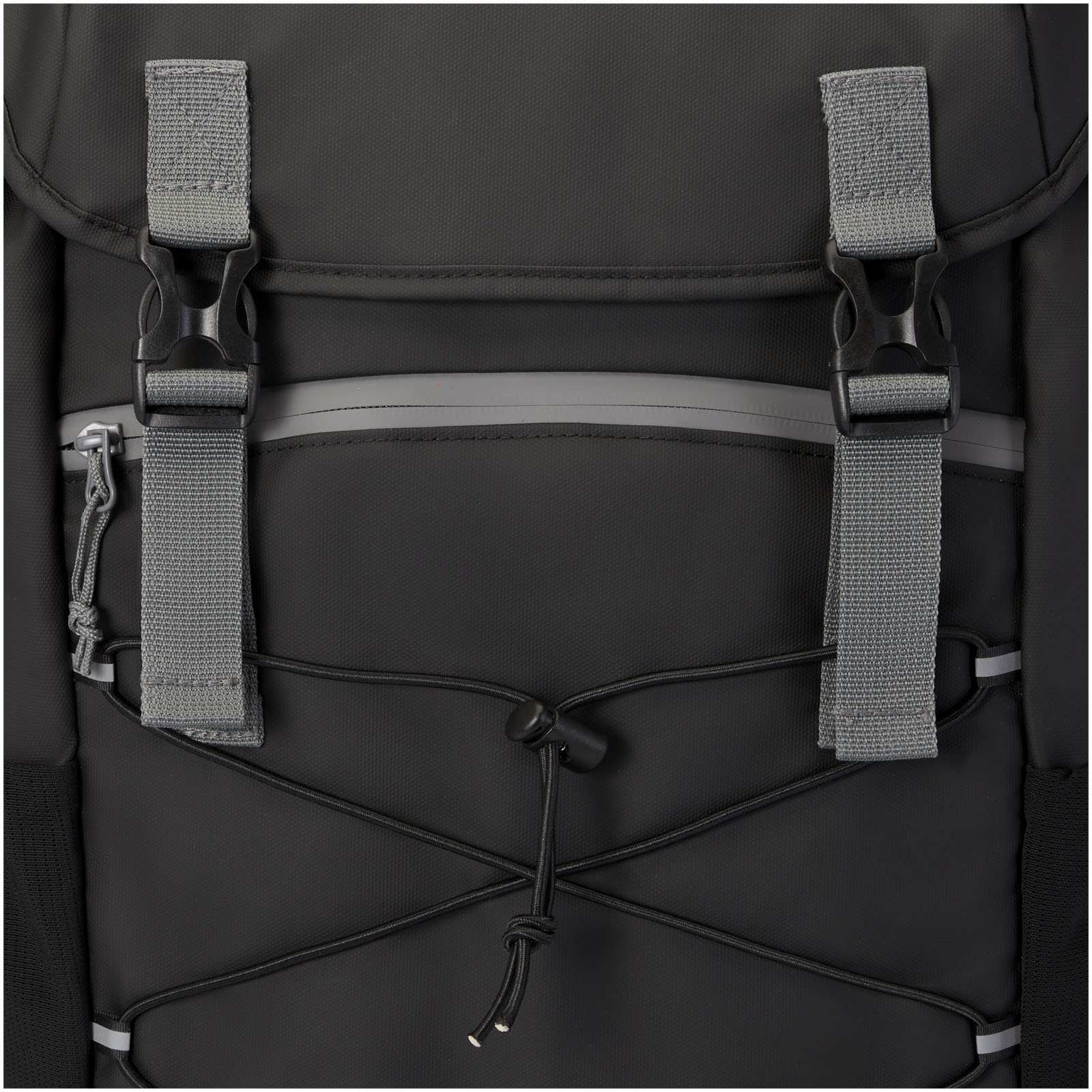 Aqua 15,6" GRS recycelter wasserabweisender Laptop-Rucksack 23 L schwarz