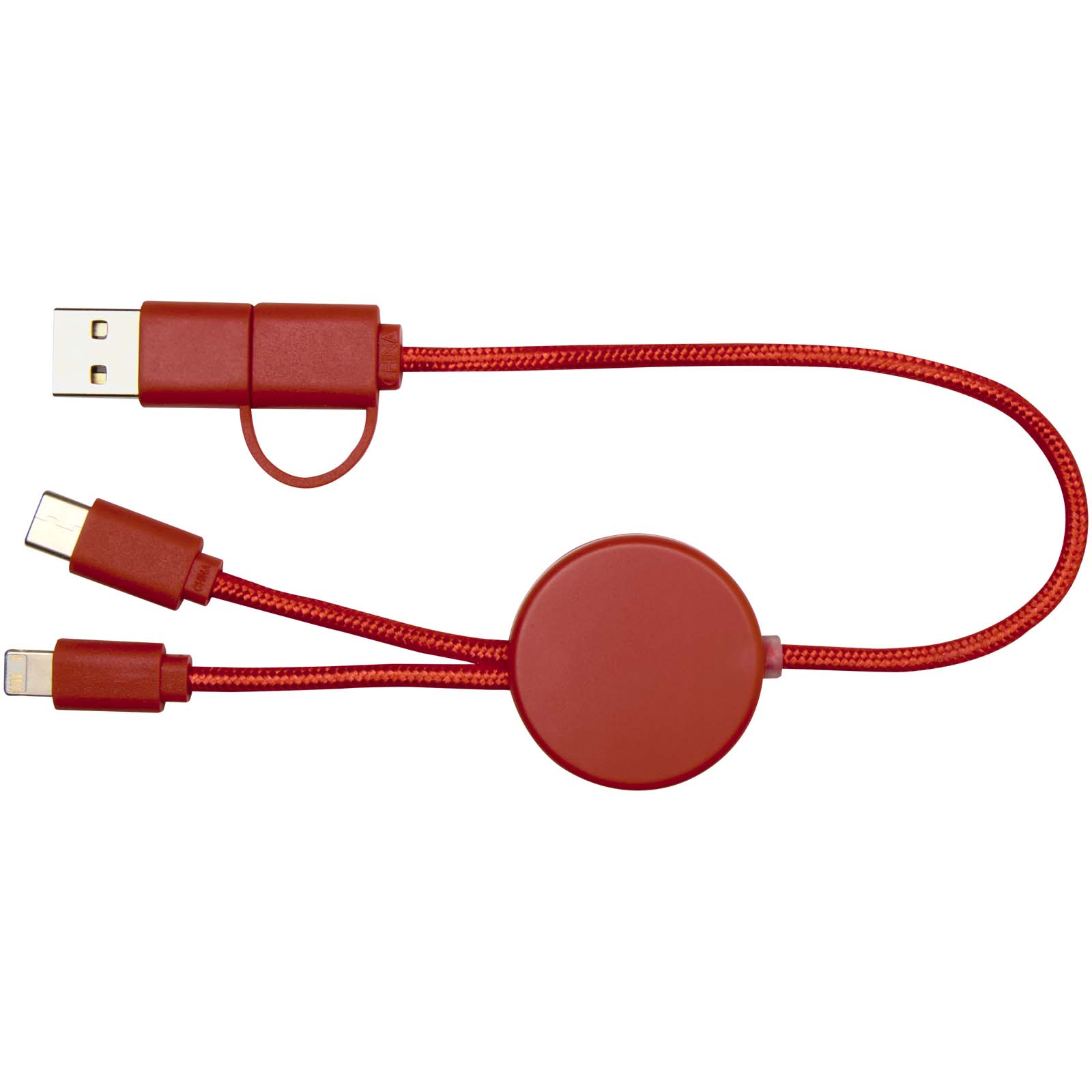 Citala 30 cm 5-in-1 Kabel aus recyceltem Kunststoff für Datenübertragung und 27W Schnellladung ziegelstein